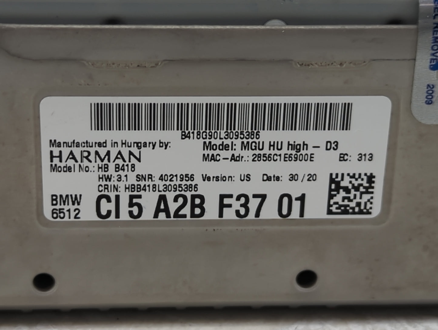 2021 Bmw 228i Radio AM FM Cd Player Receiver Replacement Fits Fits 2019 2020 2022 OEM Used Auto Parts - Oemusedautoparts1.co