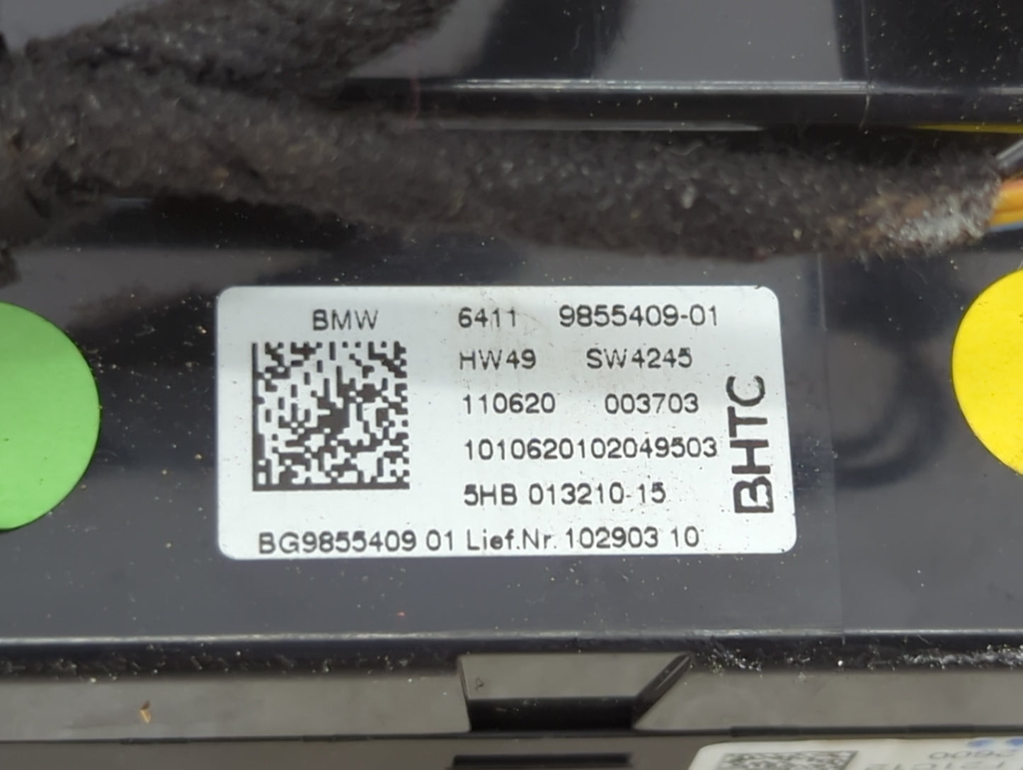 2019-2021 Bmw 330i Climate Control Module Temperature AC/Heater Replacement P/N:9855409-01 Fits Fits 2019 2020 2021 OEM Used