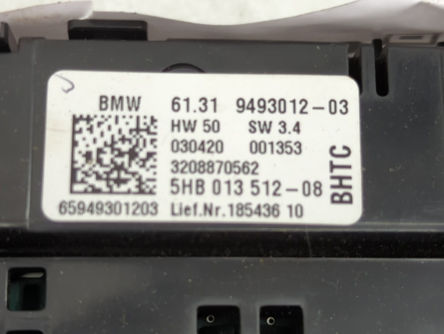 2019-2021 Bmw 330i Climate Control Module Temperature AC/Heater Replacement P/N:9493012-03 5HB013512-08 Fits Fits 2019 2020 