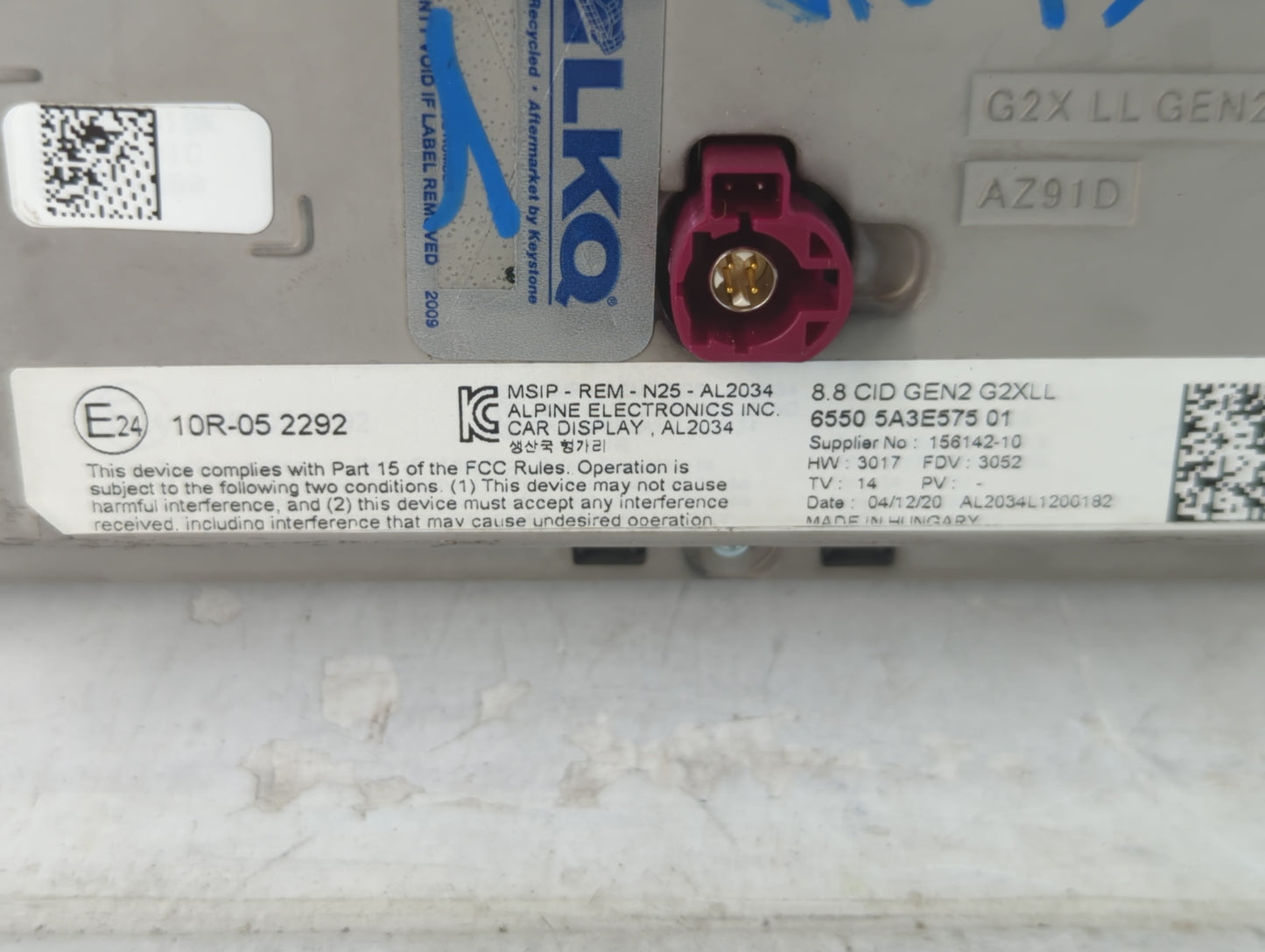 2019-2021 Bmw 330i Information Display Screen - Oemusedautoparts1.com