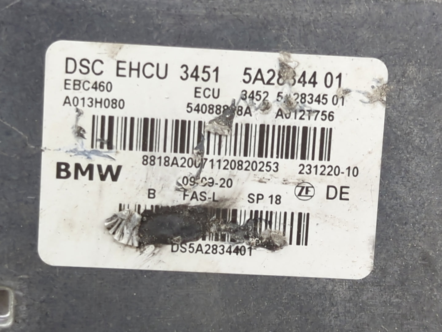 2021 Bmw 530 ABS Pump Control Module Replacement P/N:5A2834401 EBC460, A013H080, 3452 5A2834501, 54088998A, A0121756 Fits OE
