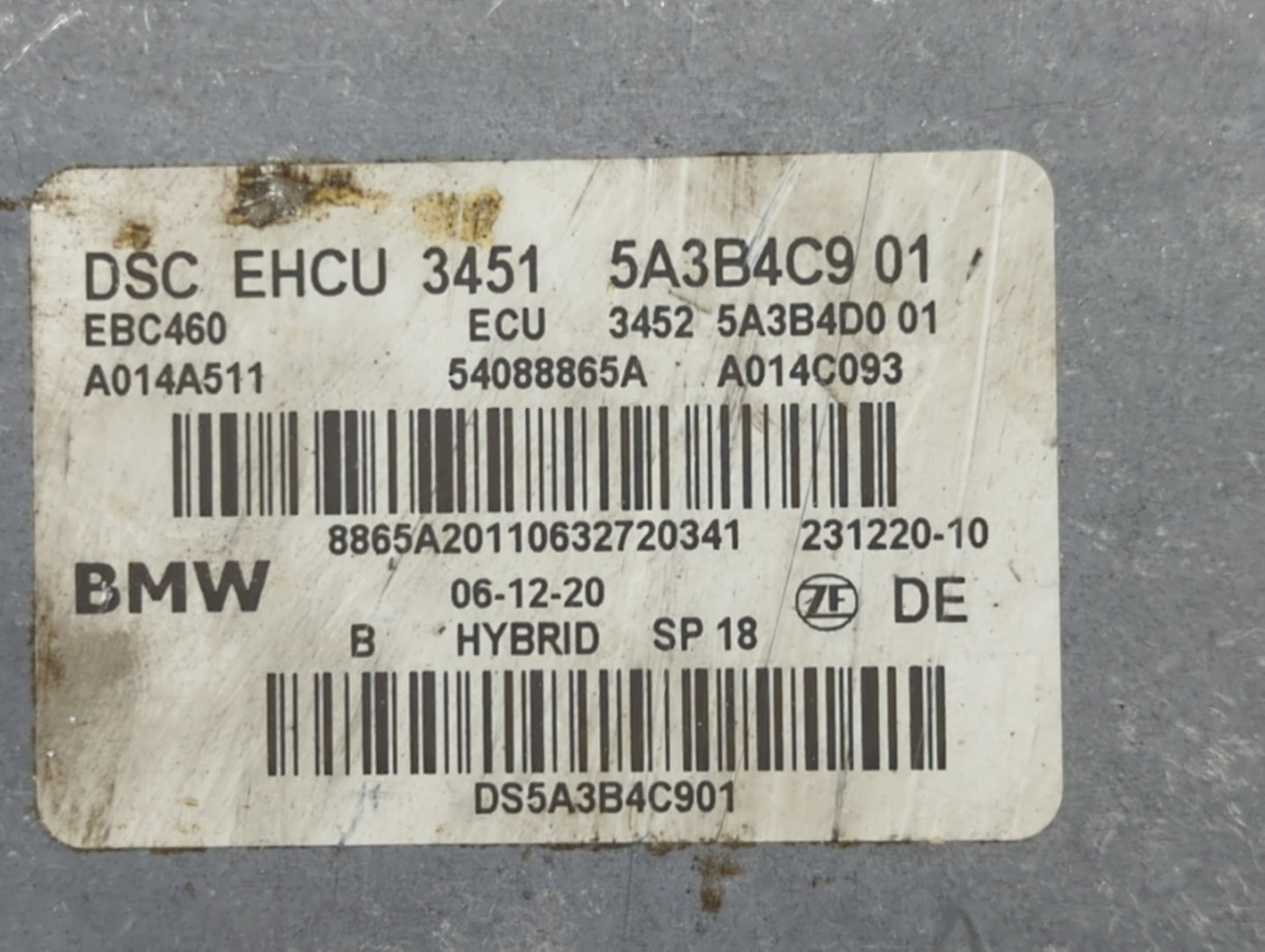 2021 Bmw 540 ABS Pump Control Module Replacement P/N:5A3B4C901 5A3B4D001, 54088865A, A014A511, A014C093, EBC460 Fits OEM Use
