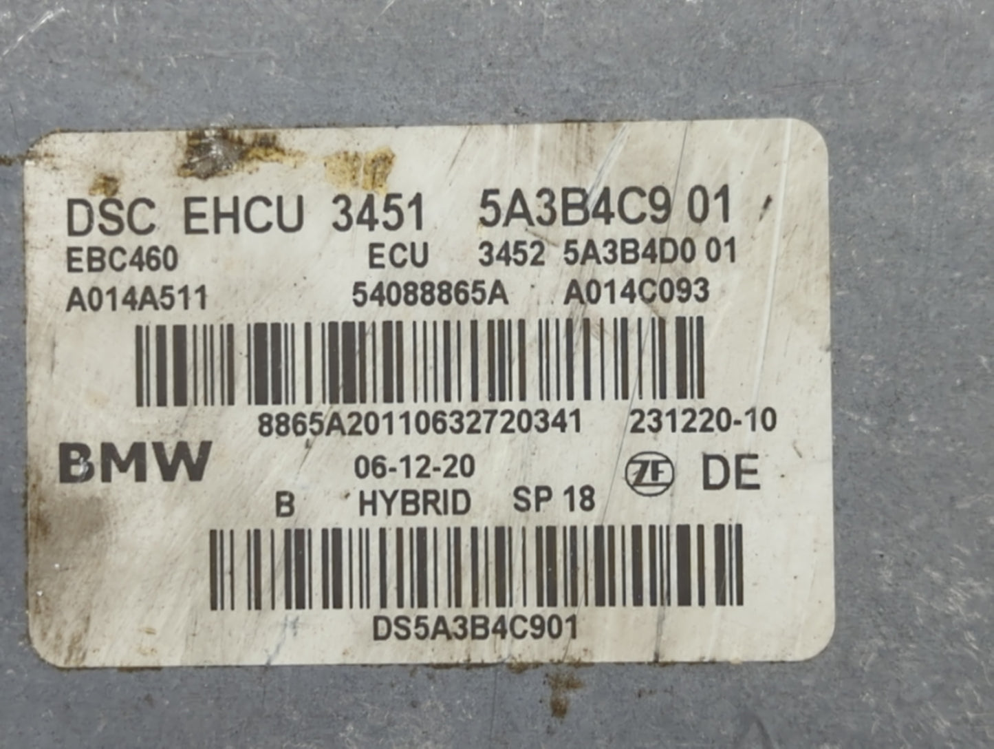 2021 Bmw 540 ABS Pump Control Module Replacement P/N:5A3B4C901 5A3B4D001, 54088865A, A014A511, A014C093, EBC460 Fits OEM Use