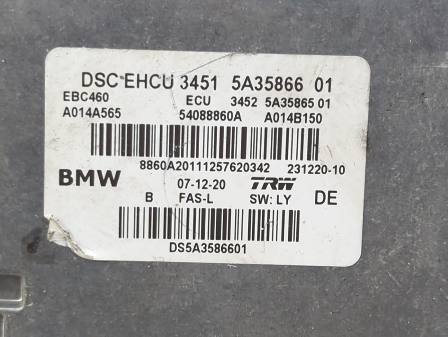 2018-2021 Bmw X3 ABS Pump Control Module Replacement P/N:DSC-EHCU3451 5A35866 01, EBC460 Fits Fits 2016 2017 2018 2019 2020 