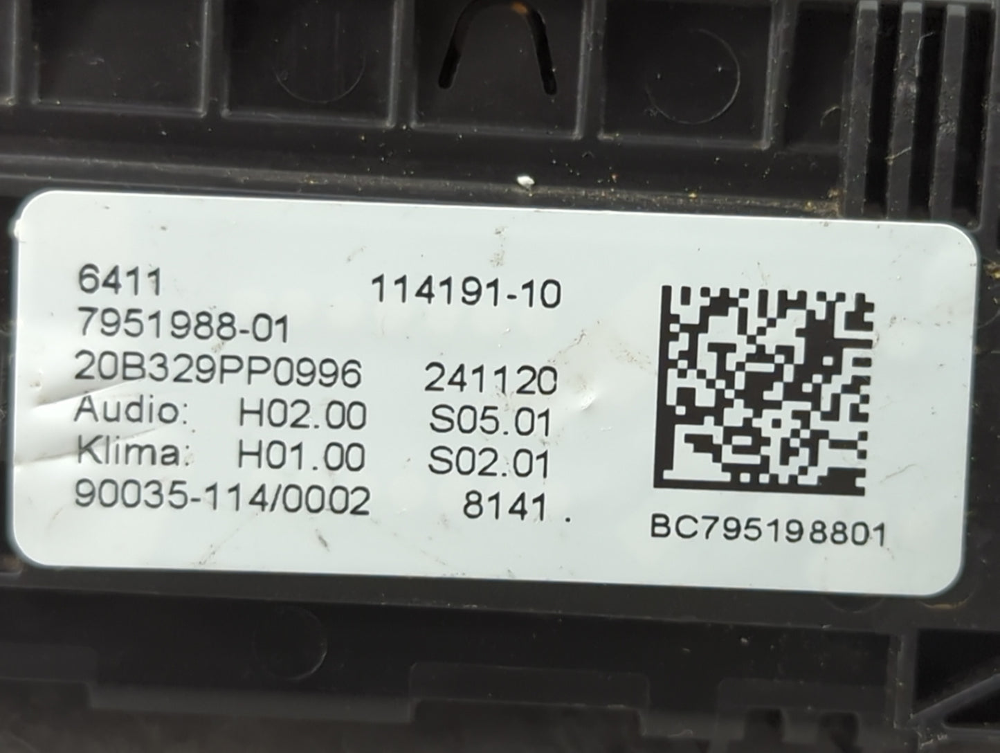 2018-2021 Bmw X3 Climate Control Module Temperature AC/Heater Replacement P/N:7951988-01 114191-10 Fits Fits 2018 2019 2020 