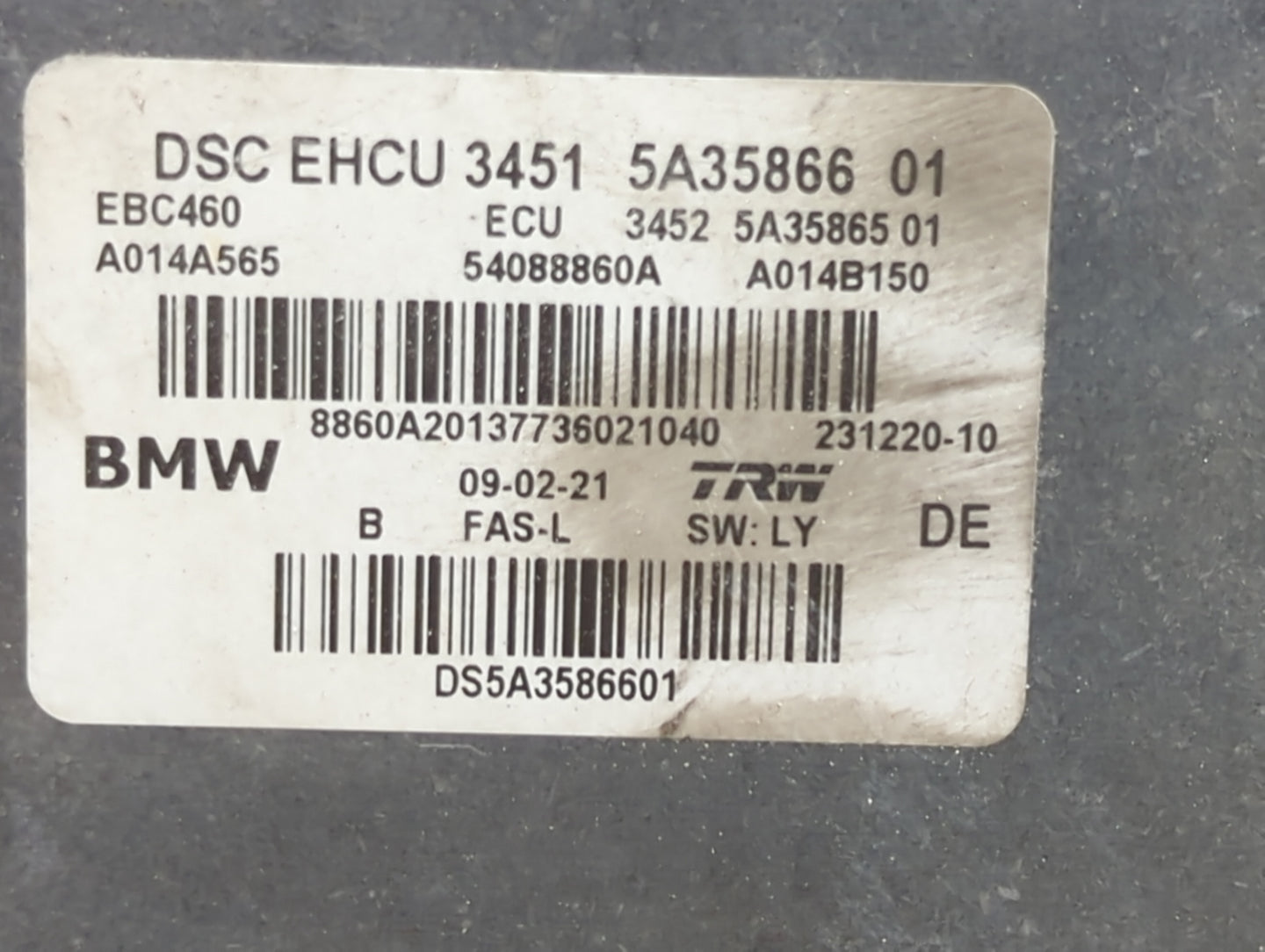2018-2021 Bmw X3 ABS Pump Control Module Replacement P/N:5A3586601 5A35865 01, 54088860A Fits Fits 2016 2017 2018 2019 2020 