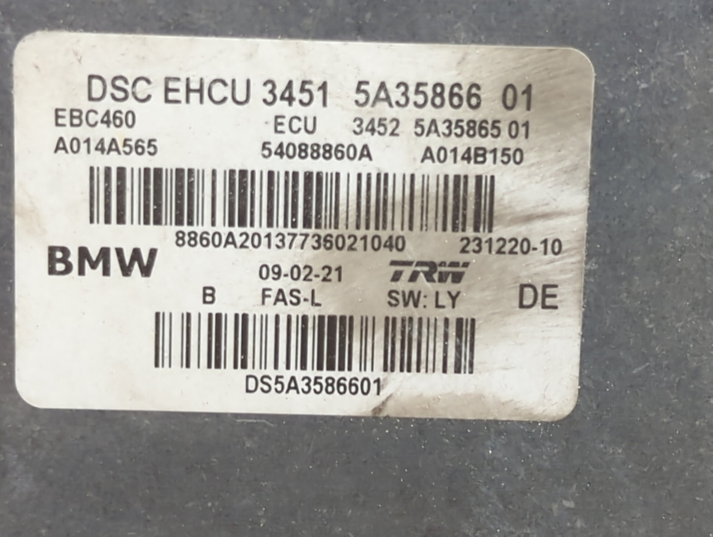 2018-2021 Bmw X3 ABS Pump Control Module Replacement P/N:5A3586601 5A35865 01, 54088860A Fits Fits 2016 2017 2018 2019 2020 