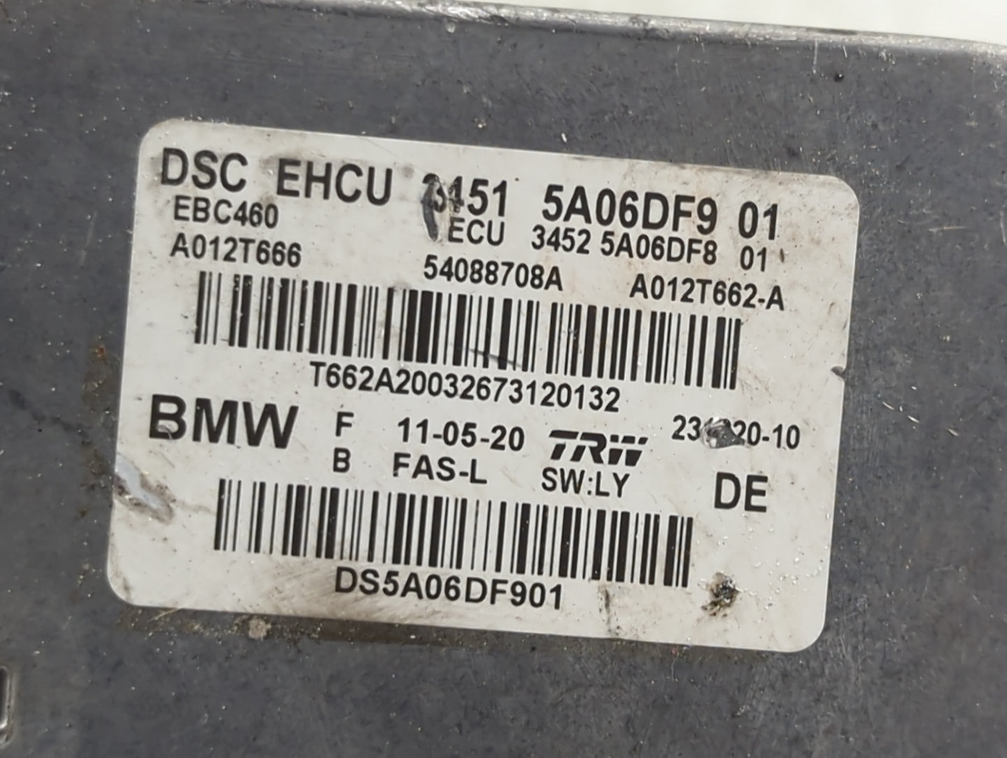 2018-2021 Bmw X3 ABS Pump Control Module Replacement P/N:5A06DF901 54088708A, A012T662-A Fits Fits 2016 2017 2018 2019 2020 