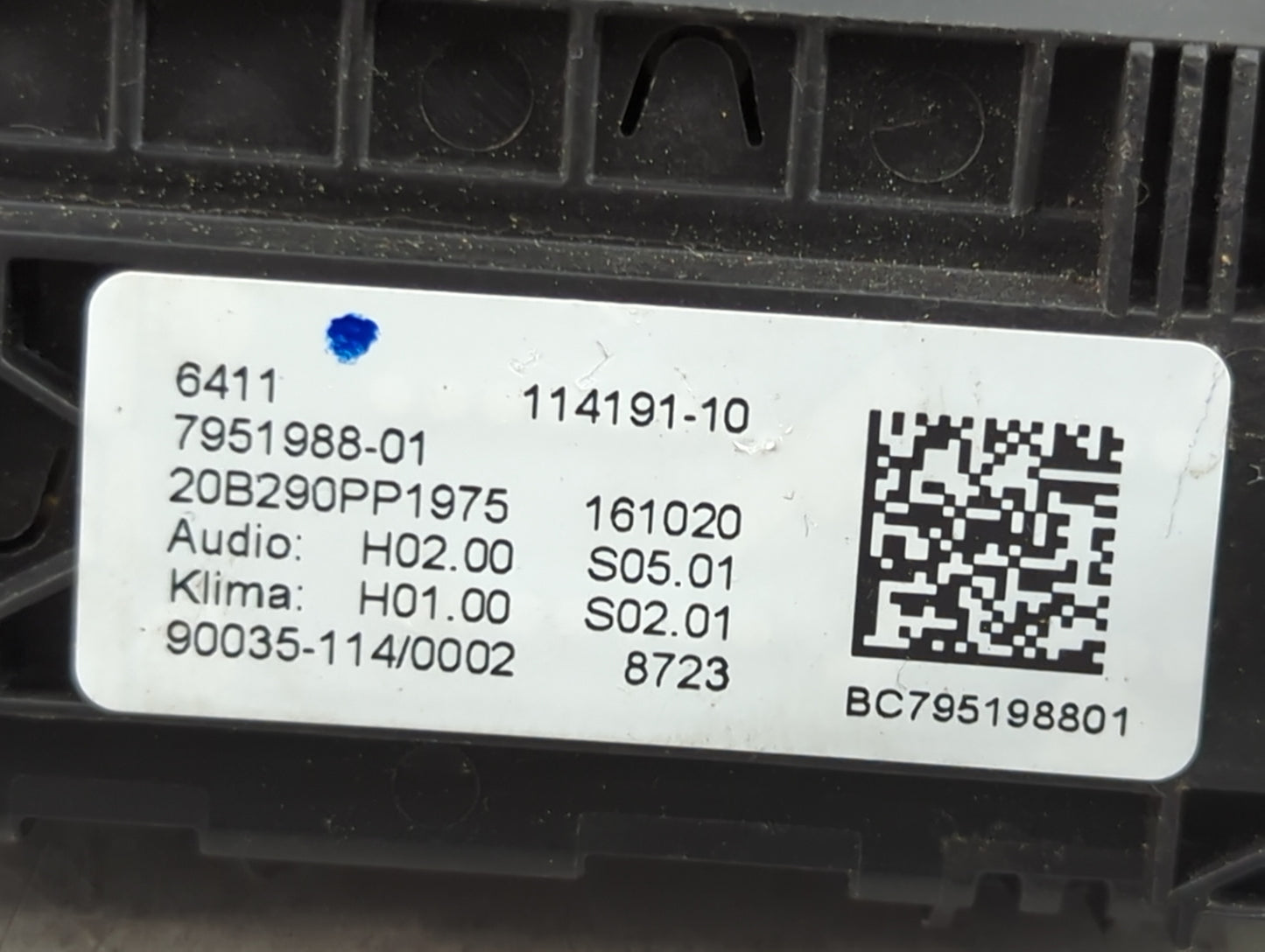 2019-2020 Bmw X4 Climate Control Module Temperature AC/Heater Replacement P/N:7951988-01 Fits Fits 2018 2019 2020 2021 OEM U