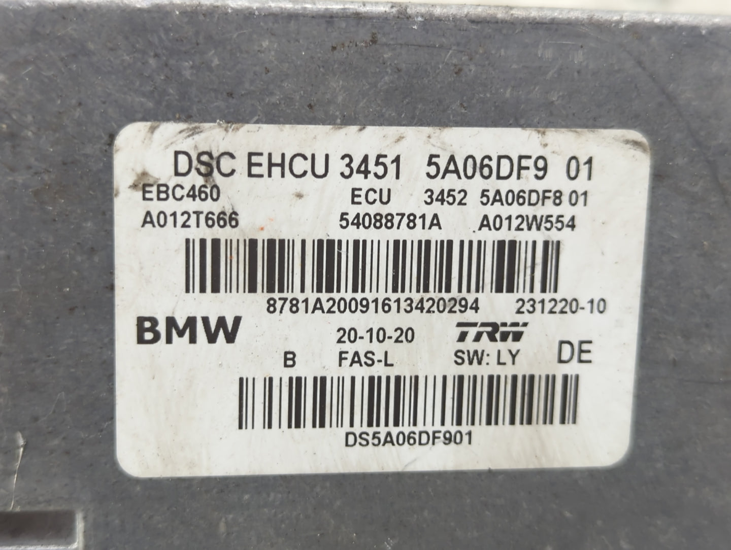 2021 Bmw X4 ABS Pump Control Module Replacement P/N:DSCEHCU34515A06DF901 EBC46034525A06DF801, A012T666, 54088781A, A012W554 
