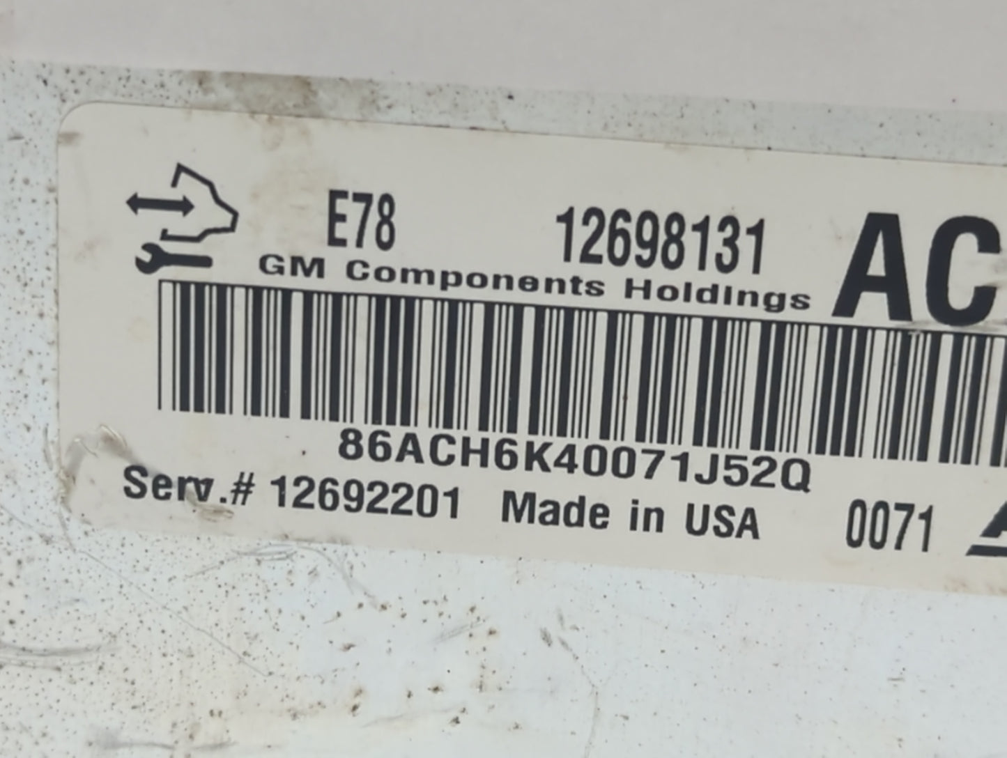 2017-2021 Buick Encore PCM Engine Control Computer ECU ECM PCU OEM P/N:12698131 Fits Fits 2017 2018 2019 2020 2021 OEM Used 