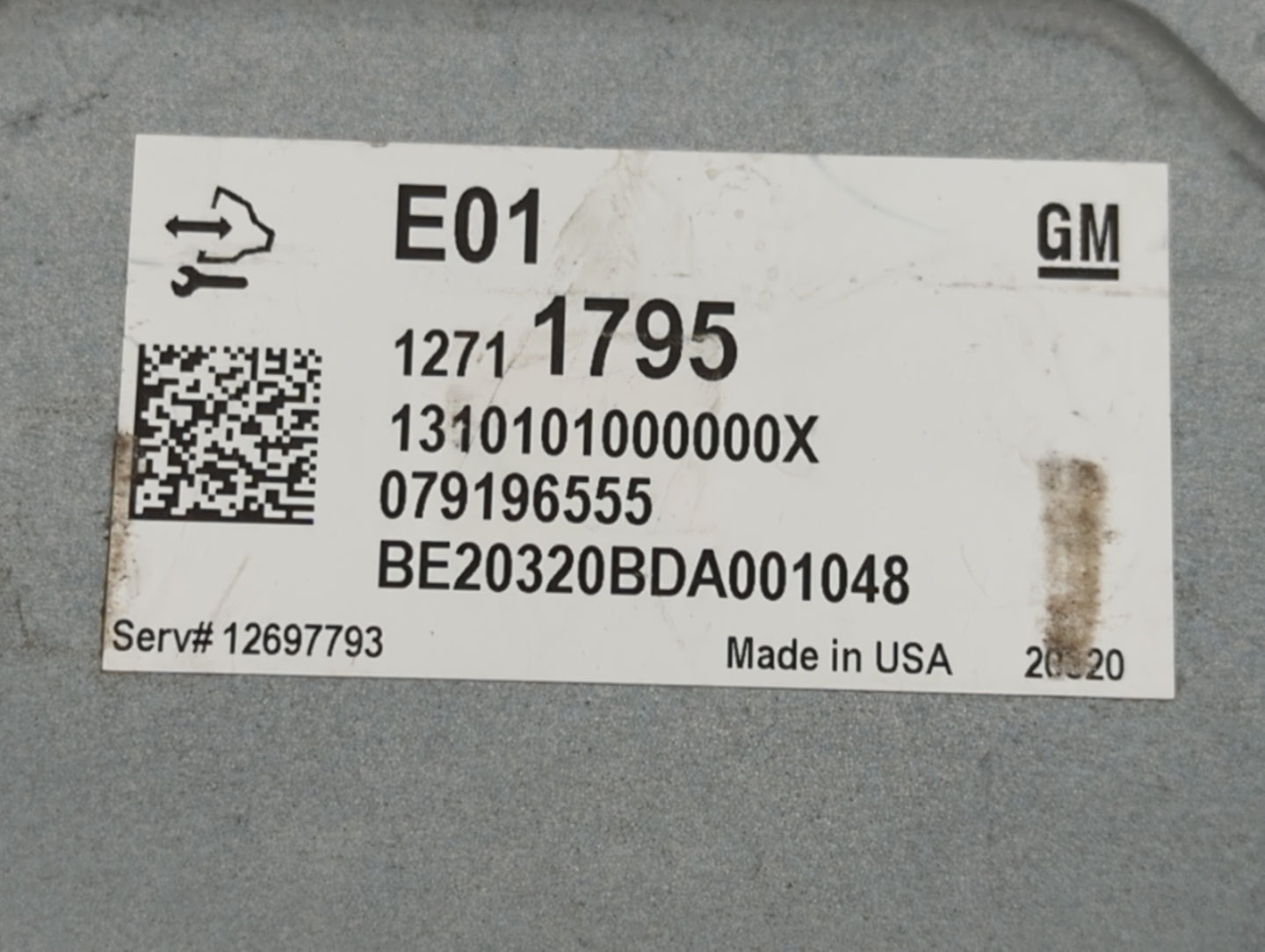 2020-2021 Buick Encore PCM Engine Control Computer ECU ECM PCU OEM P/N:12711795 Fits Fits 2020 2021 2022 OEM Used Auto Parts