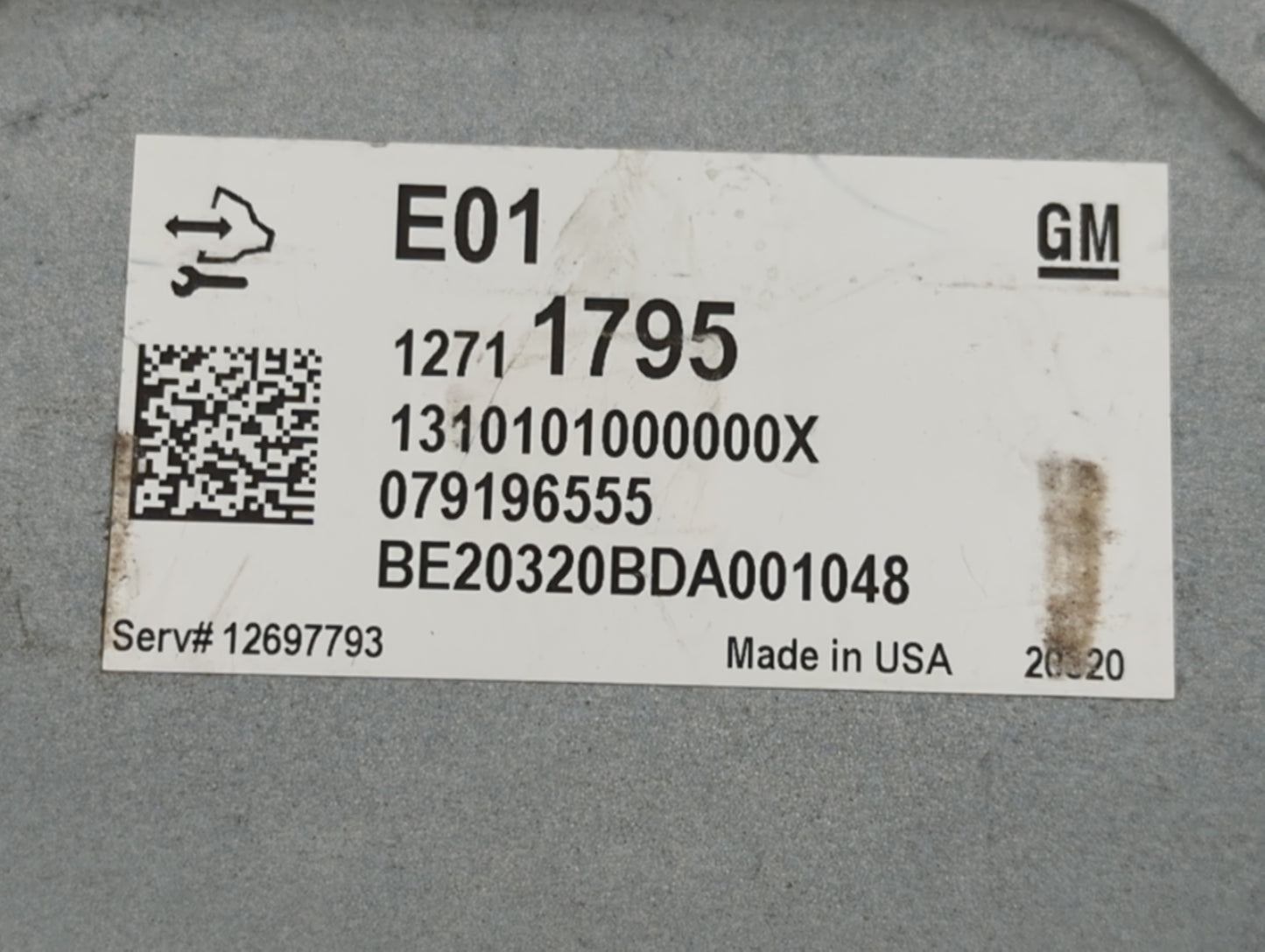 2020-2021 Buick Encore PCM Engine Control Computer ECU ECM PCU OEM P/N:12711795 Fits Fits 2020 2021 2022 OEM Used Auto Parts