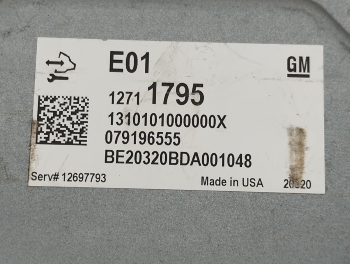 2020-2021 Buick Encore PCM Engine Control Computer ECU ECM PCU OEM P/N:12711795 Fits 2020 2021 2022 OEM Used Auto Parts - Oe