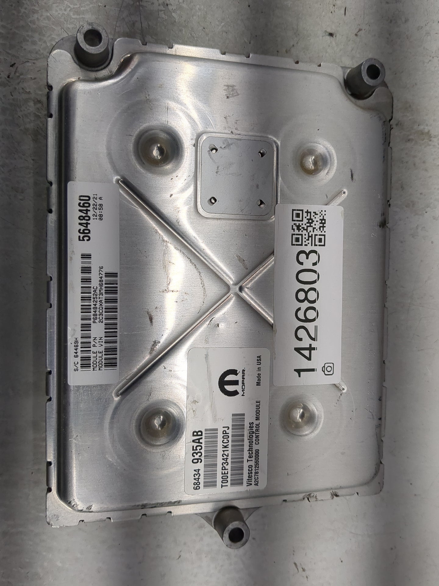 2021 Charger Charger PCM Engine Control Computer ECU ECM PCU OEM P/N:P68494252AC 68434 935AB, T00EP3421KC0PJ Fits Fits 2020 