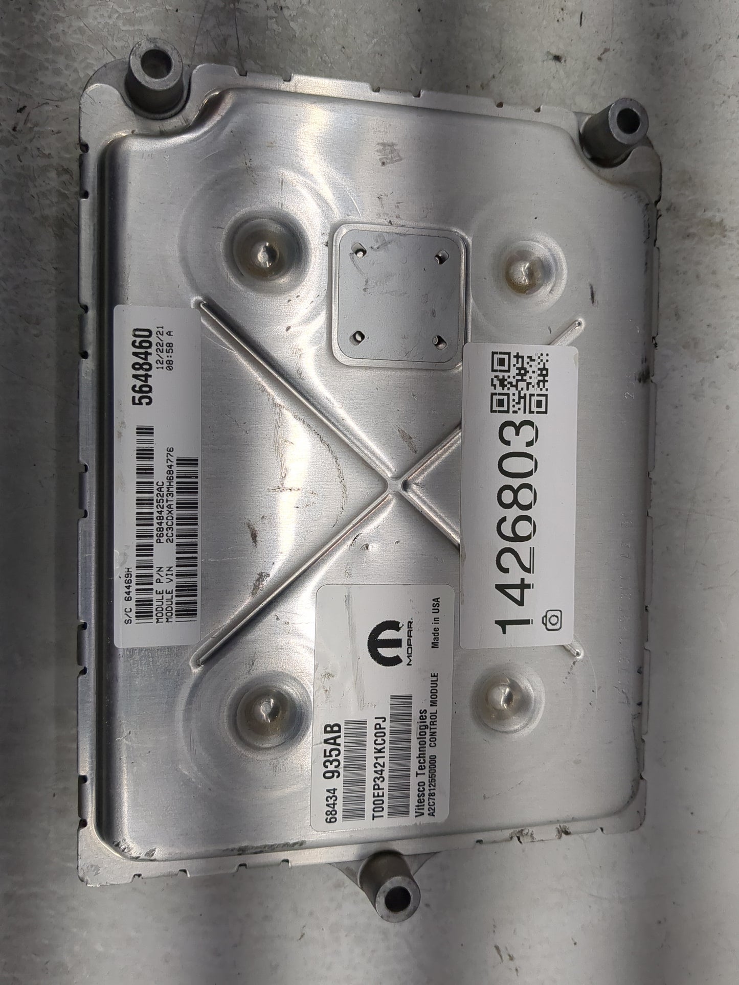 2021 Charger Charger PCM Engine Control Computer ECU ECM PCU OEM P/N:P68494252AC 68434 935AB, T00EP3421KC0PJ Fits Fits 2020 