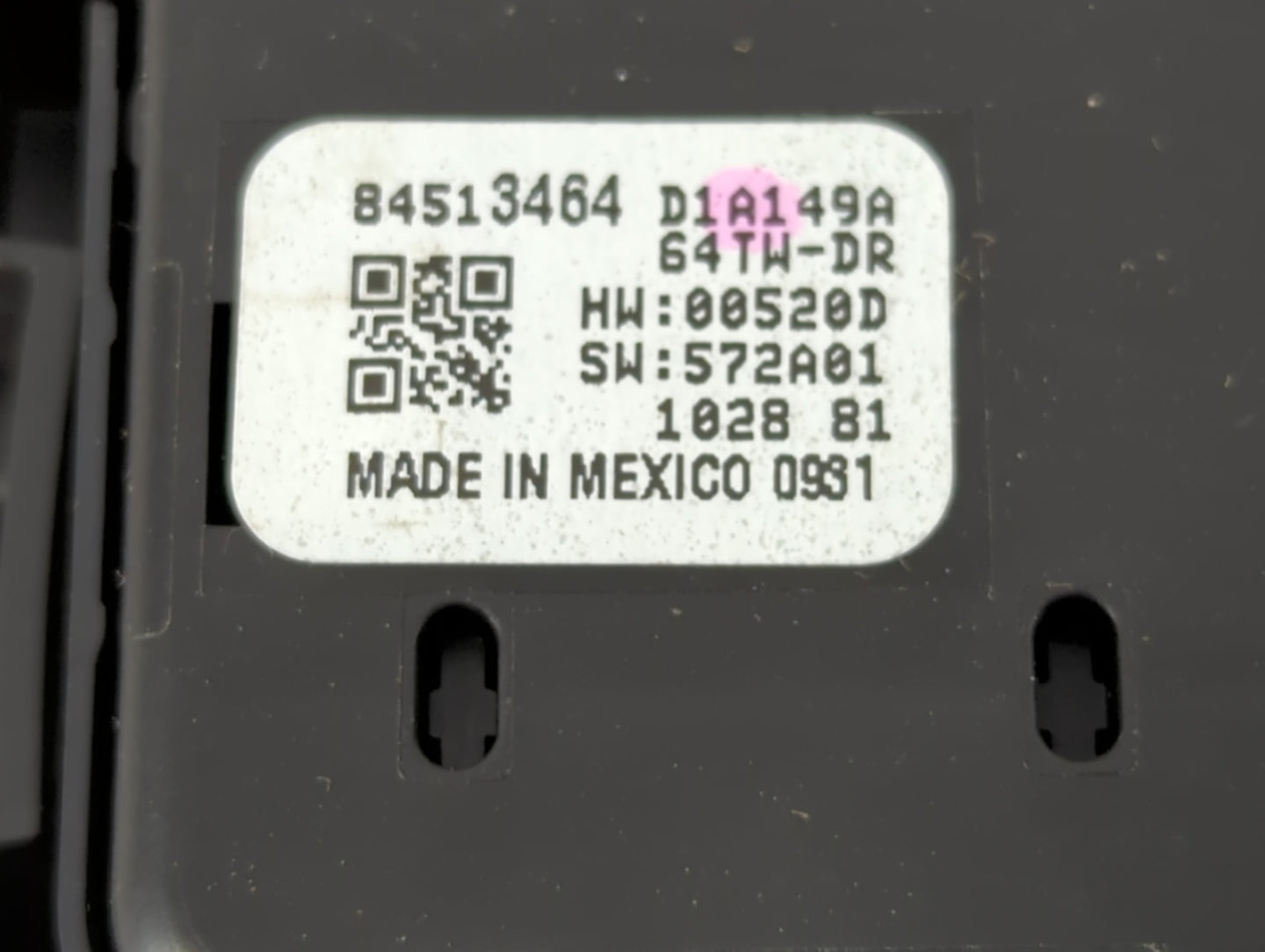 2019-2022 Chevrolet Blazer Master Power Window Switch Replacement Driver Side Left P/N:84513464 Fits OEM Used Auto Parts - O