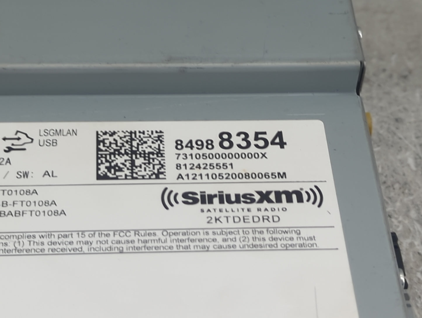 2021 Chevrolet Colorado Radio AM FM Cd Player Receiver Replacement P/N:84988354 7310500000000X, 812425551 Fits Fits 2020 202
