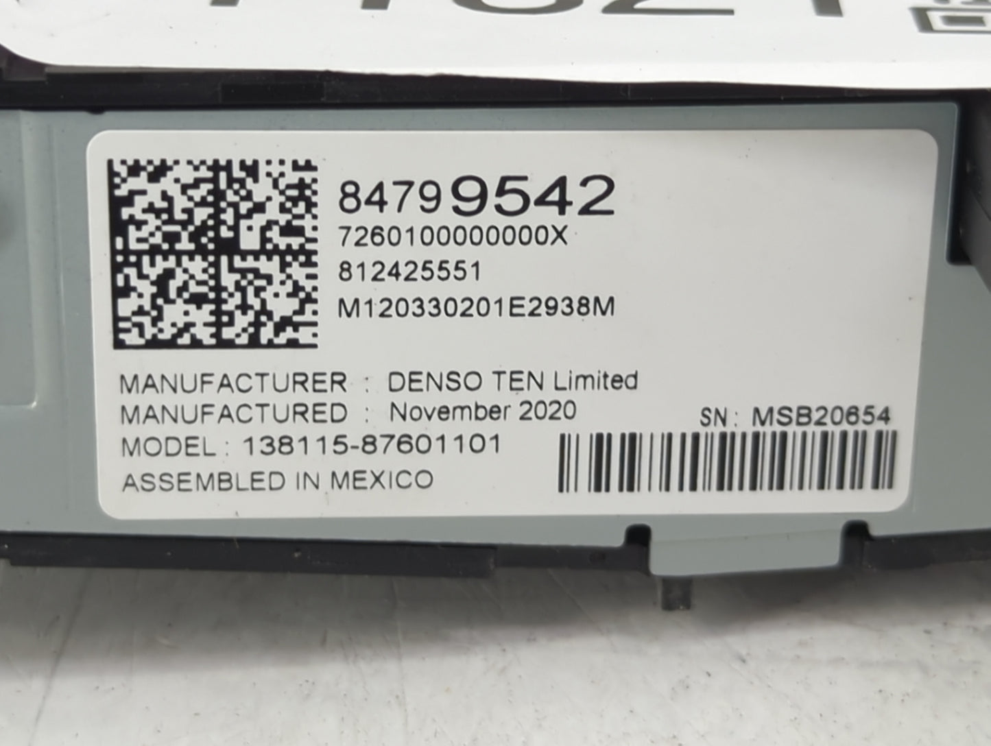 2019-2022 Chevrolet Equinox Radio AM FM Cd Player Receiver Replacement Fits Fits 2018 2019 2020 2021 2022 OEM Used Auto Part