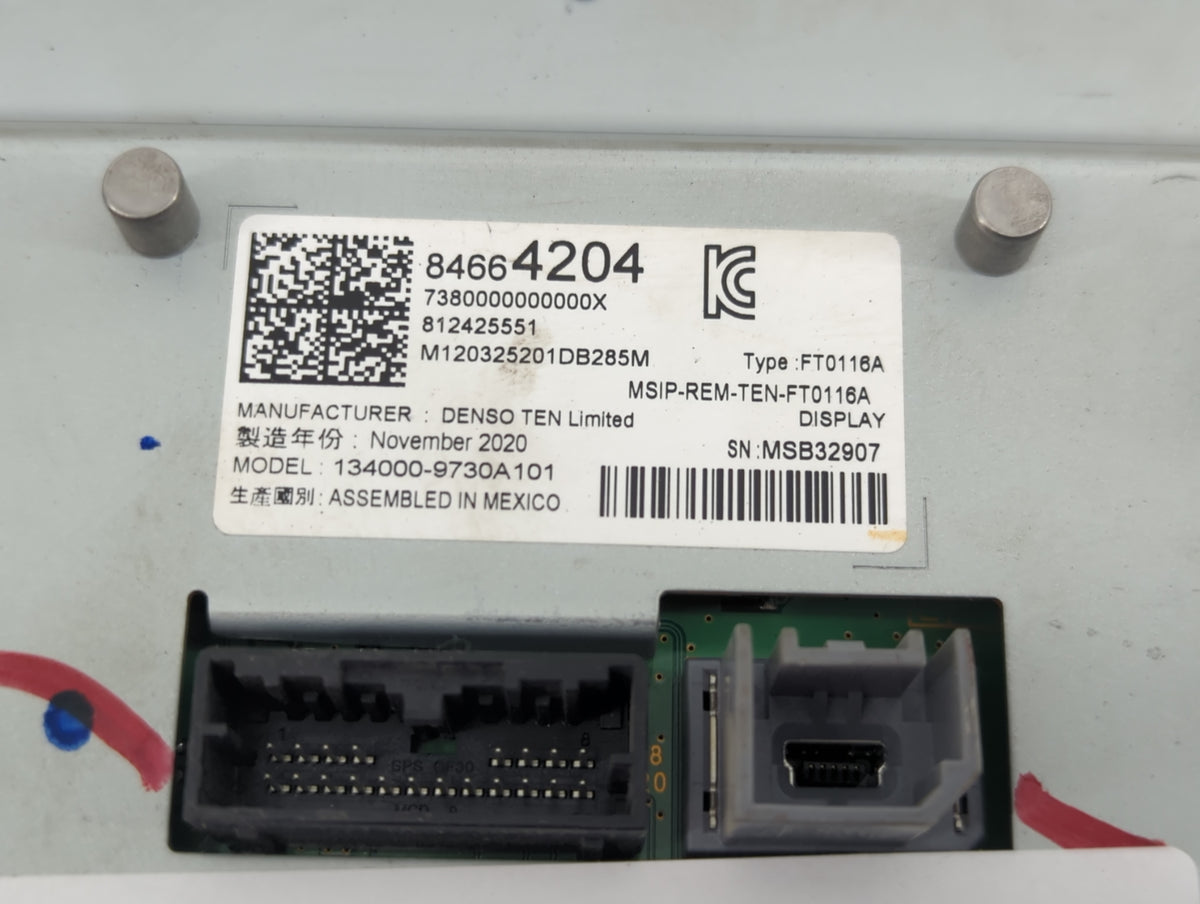 2020-2022 Chevrolet Equinox Information Radio Display Screen - Oemusedautoparts1.com