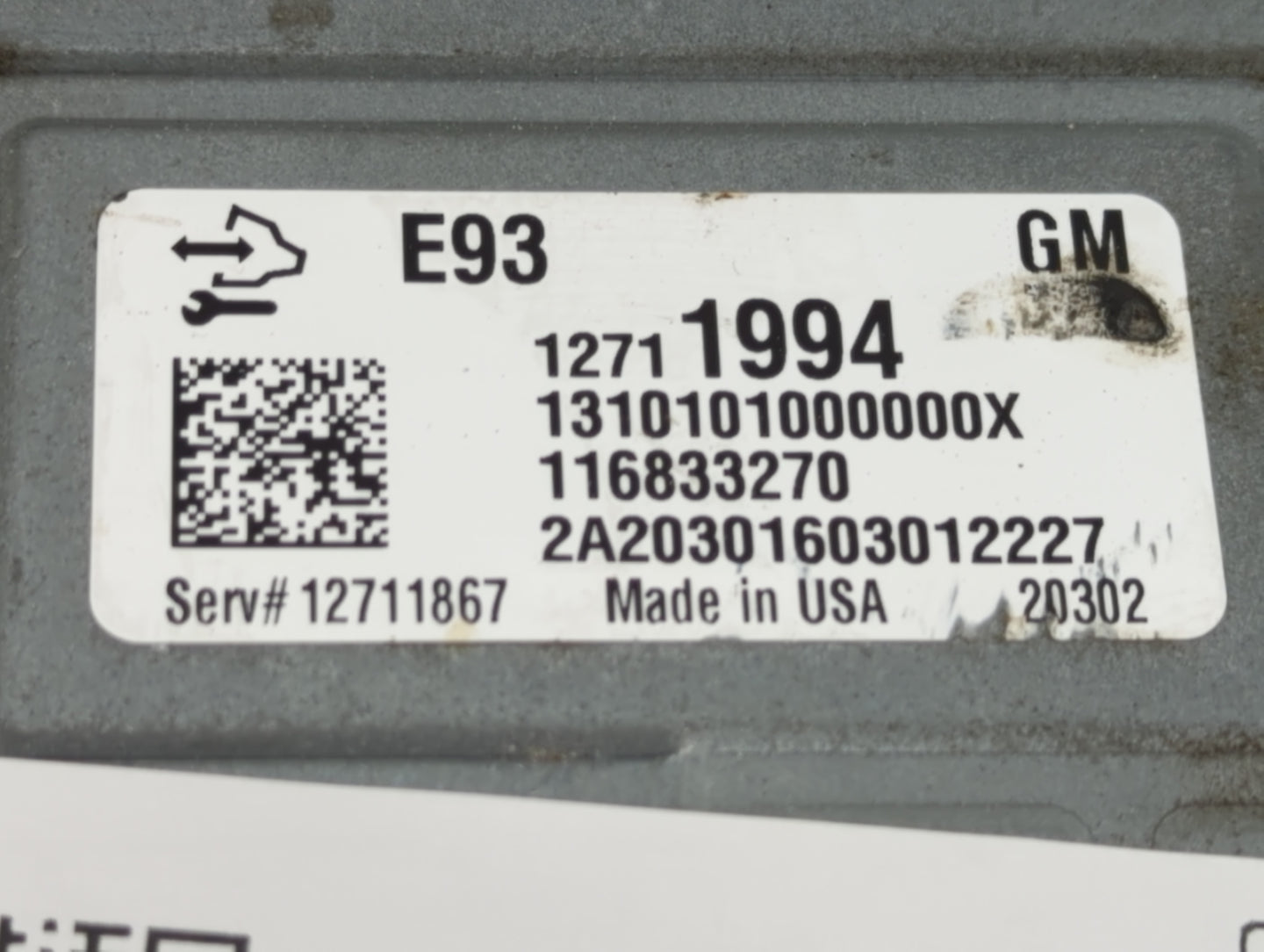 2021 Chevrolet Express 3500 PCM Engine Control Computer ECU ECM PCU OEM P/N:12711994 Fits Fits 2020 2022 OEM Used Auto Parts