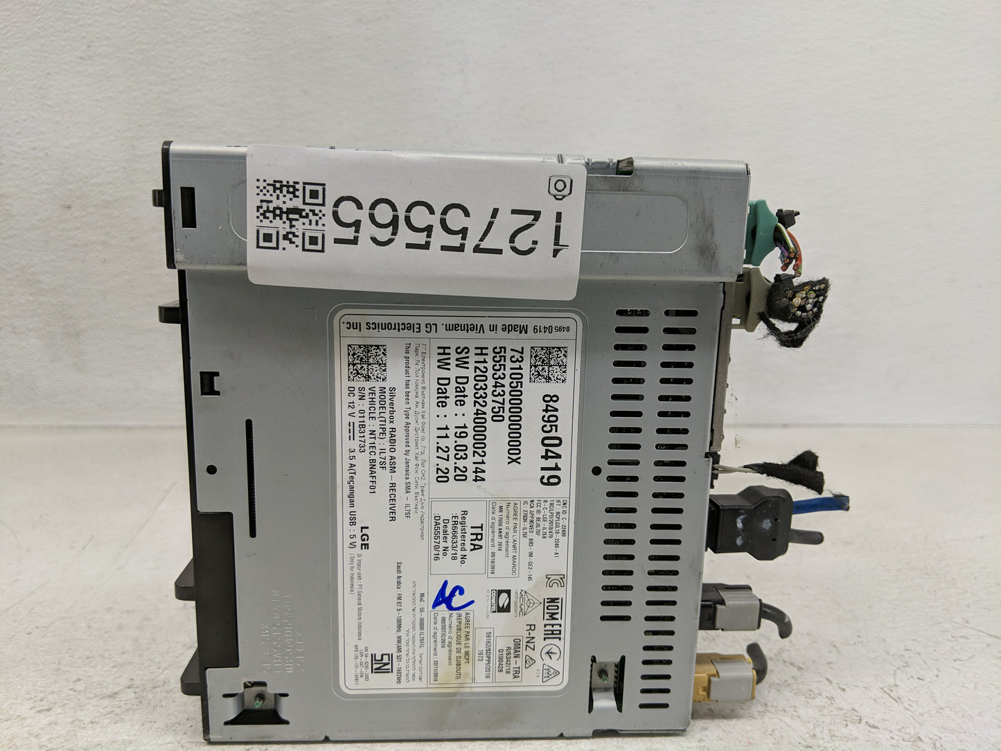2019-2021 Chevrolet Malibu Radio AM FM Cd Player Receiver Replacement P/N:84950419 Fits Fits 2019 2020 2021 2022 OEM Used Au