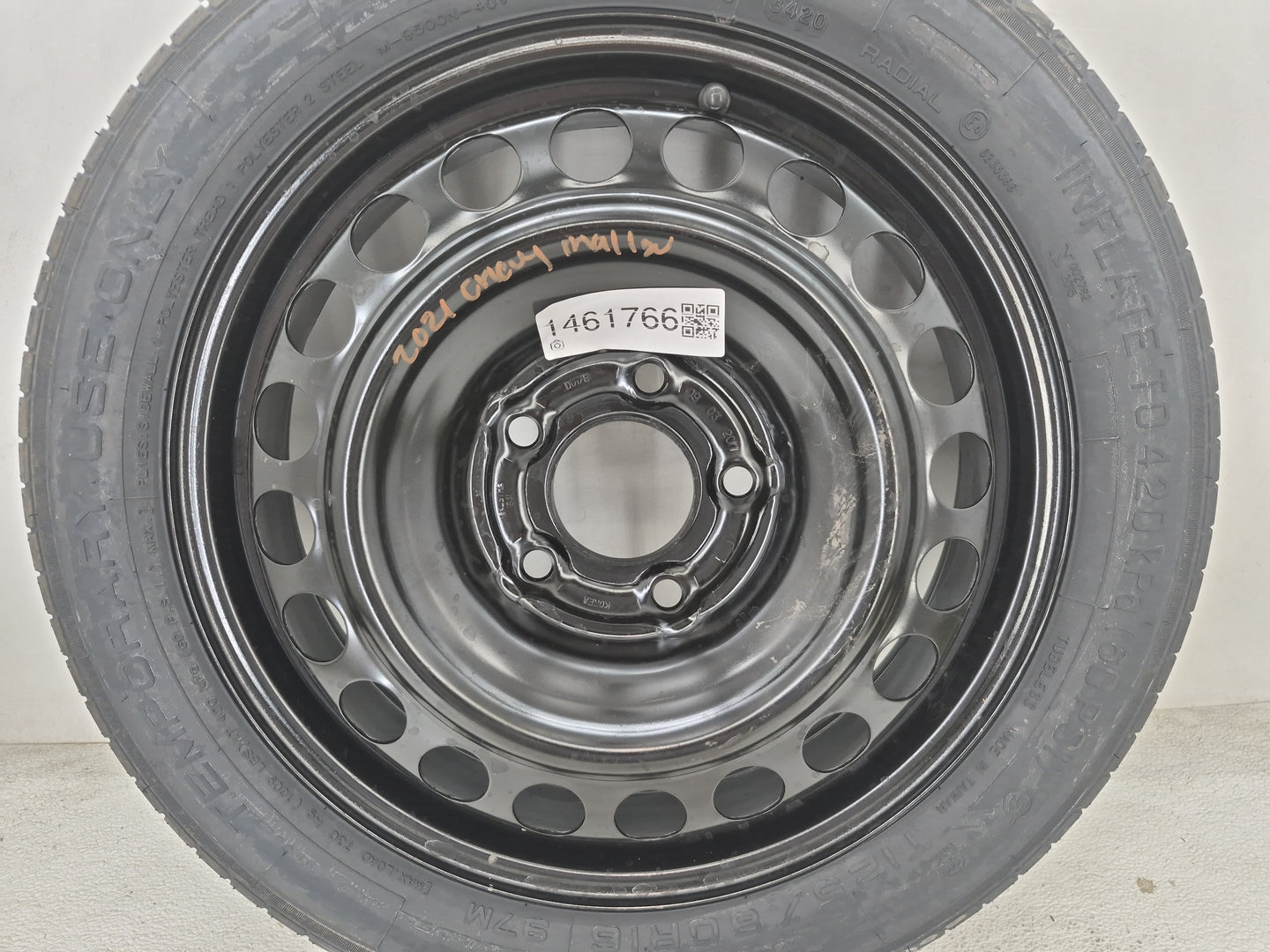 2016-2022 Chevrolet Malibu Spare Donut Tire Wheel Rim Oem 1461766 - Oemusedautoparts1.com