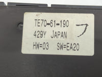 2019-2021 Chevrolet Malibu Climate Control Module Temperature AC/Heater Replacement P/N:TE70-61-190 Fits Fits 2019 2020 2021
