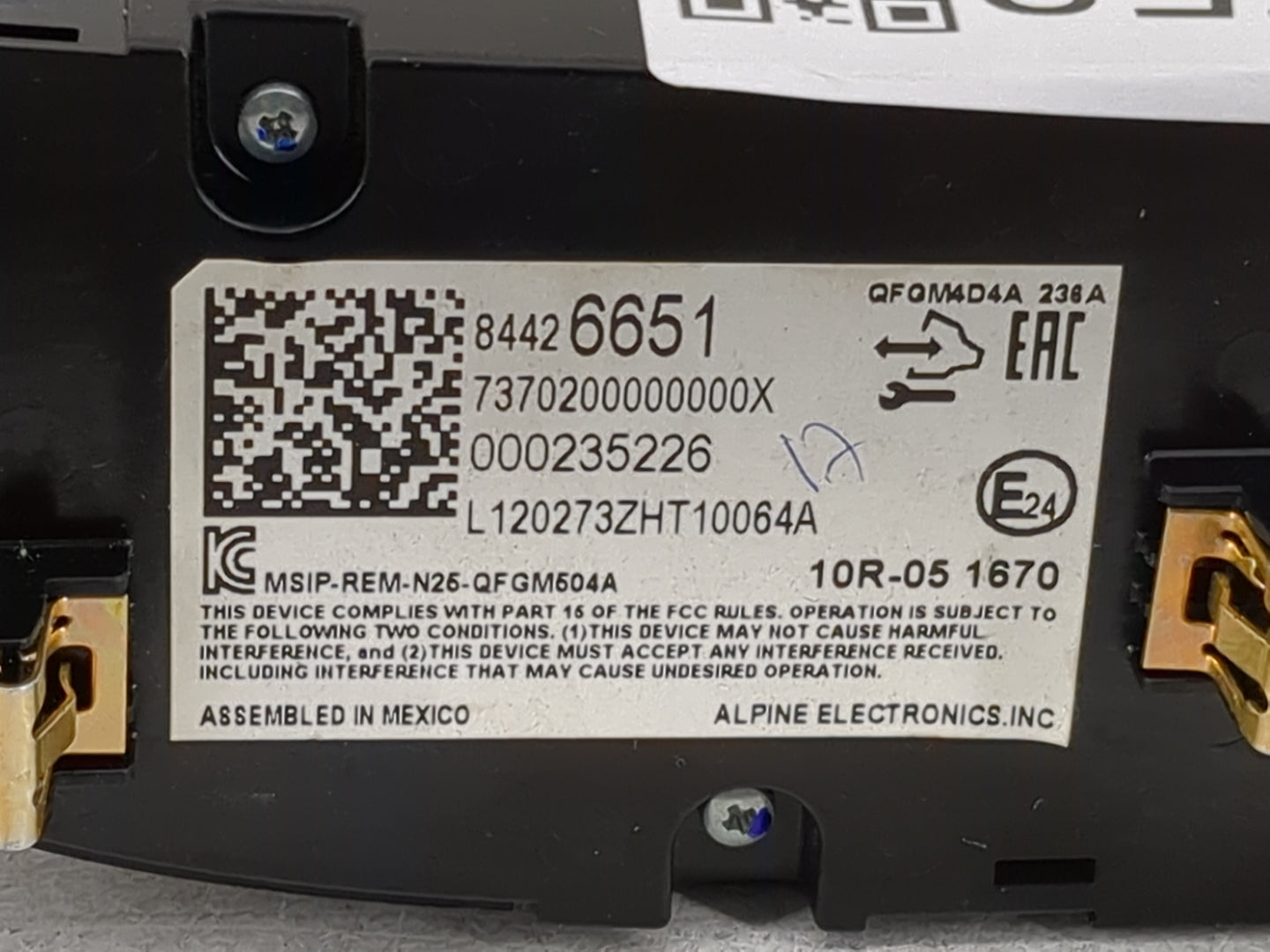 2019-2021 Chevrolet Malibu Climate Control Module Temperature AC/Heater Replacement P/N:84426651 7370200000000X Fits OEM Use