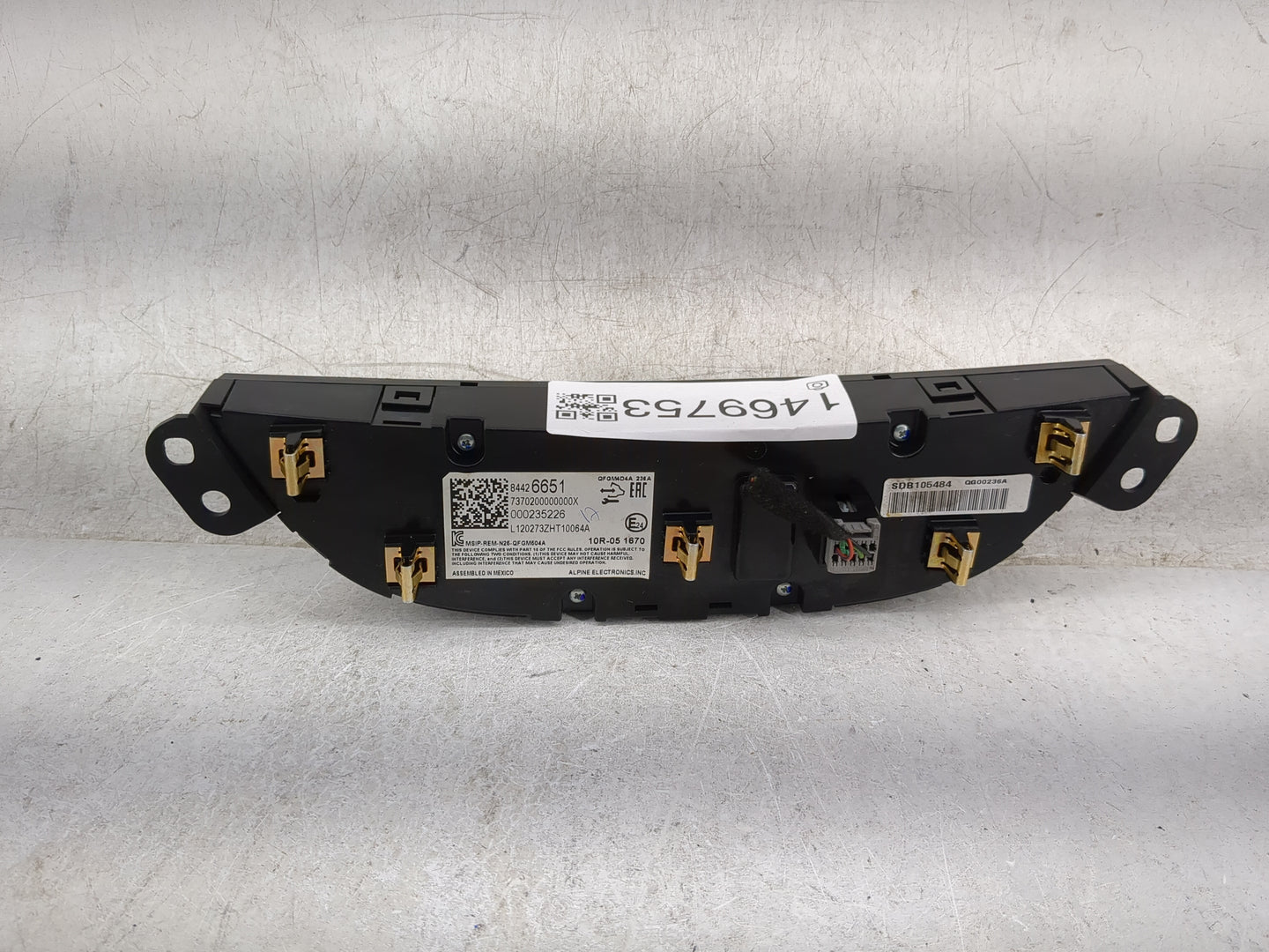 2019-2021 Chevrolet Malibu Climate Control Module Temperature AC/Heater Replacement P/N:84426651 7370200000000X Fits OEM Use