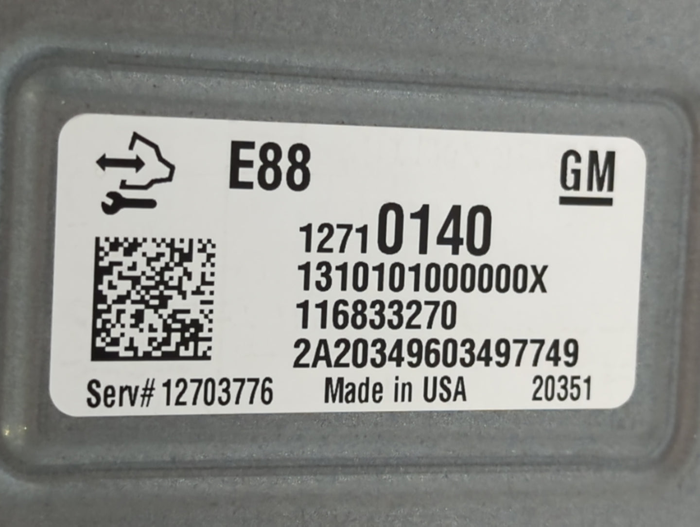 2020-2021 Chevrolet Malibu PCM Engine Control Computer ECU ECM PCU OEM P/N:12710140 Fits Fits 2020 2021 2022 OEM Used Auto P