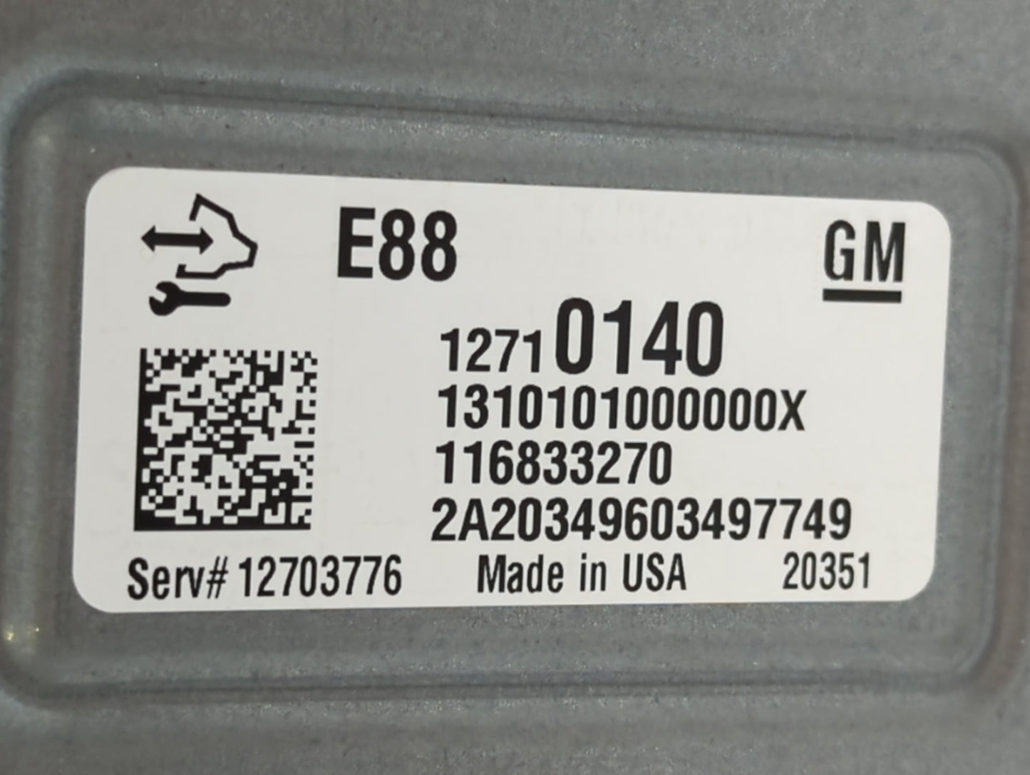 2020-2021 Chevrolet Malibu PCM Engine Control Computer ECU ECM PCU OEM P/N:12710140 Fits Fits 2020 2021 2022 OEM Used Auto P