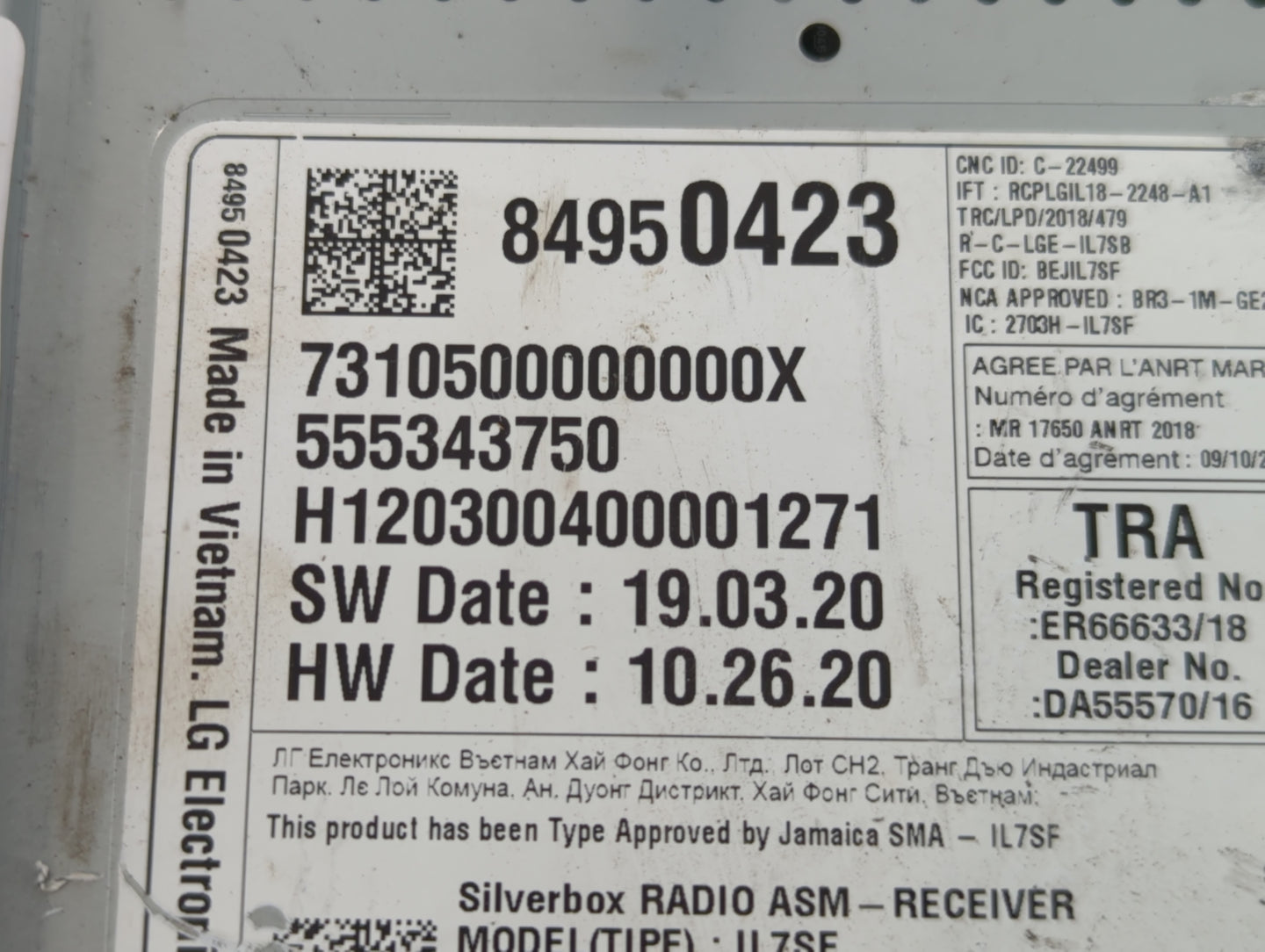 2019-2021 Chevrolet Malibu Radio AM FM Cd Player Receiver Replacement P/N:84950423 Fits Fits 2019 2020 2021 OEM Used Auto Pa