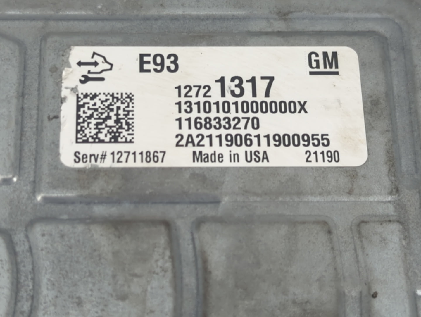 2019-2021 Chevrolet Silverado 1500 PCM Engine Control Computer ECU ECM PCU OEM P/N:12721317 12711867 Fits Fits 2019 2020 202