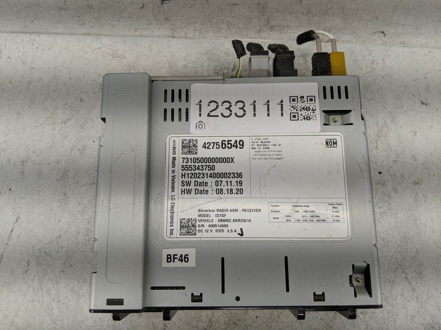 2021 Chevrolet Spark Radio AM FM Cd Player Receiver Replacement P/N:42756549 Fits OEM Used Auto Parts - Oemusedautoparts1.co