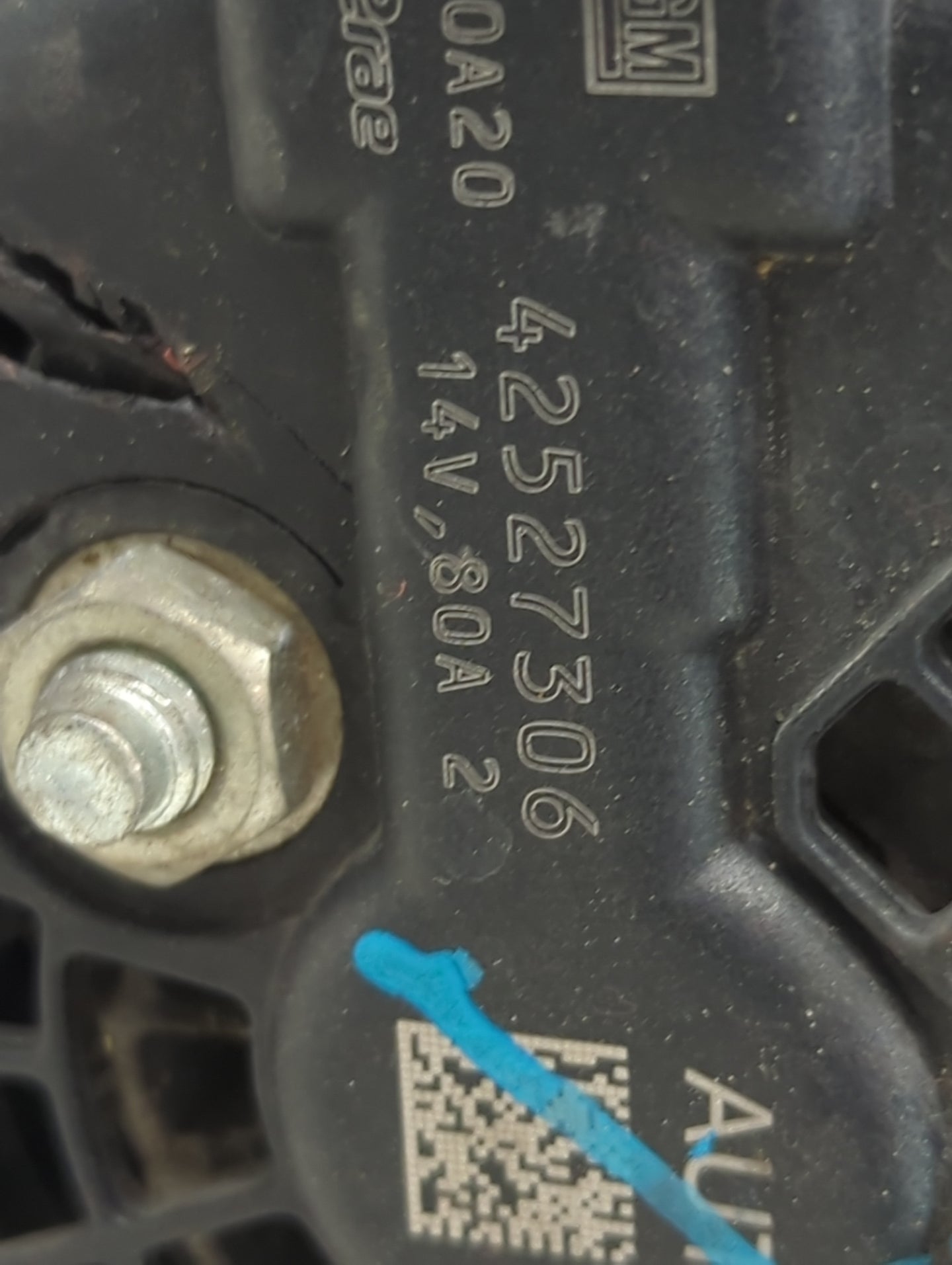 2016-2022 Chevrolet Spark Alternator Replacement Generator Charging Assembly Engine OEM P/N:42527306 Fits OEM Used Auto Part