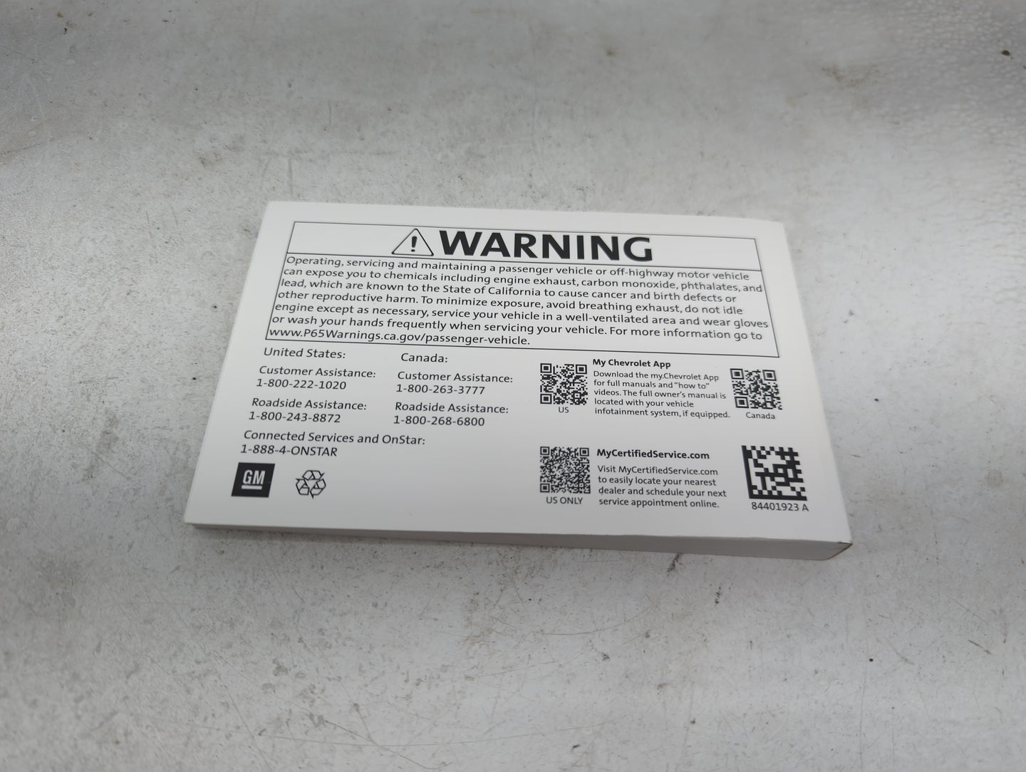 2021 Chevrolet Trailblazer Owners Manual Book Guide P/N:84401923 OEM Used Auto Parts - Oemusedautoparts1.com