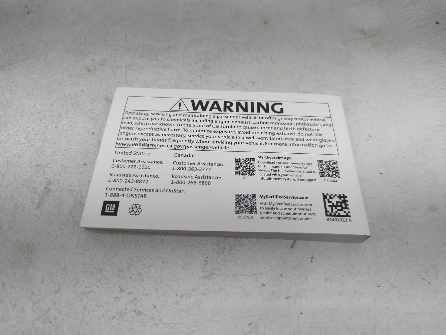 2021 Chevrolet Trailblazer Owners Manual Book Guide P/N:84401923 OEM Used Auto Parts - Oemusedautoparts1.com