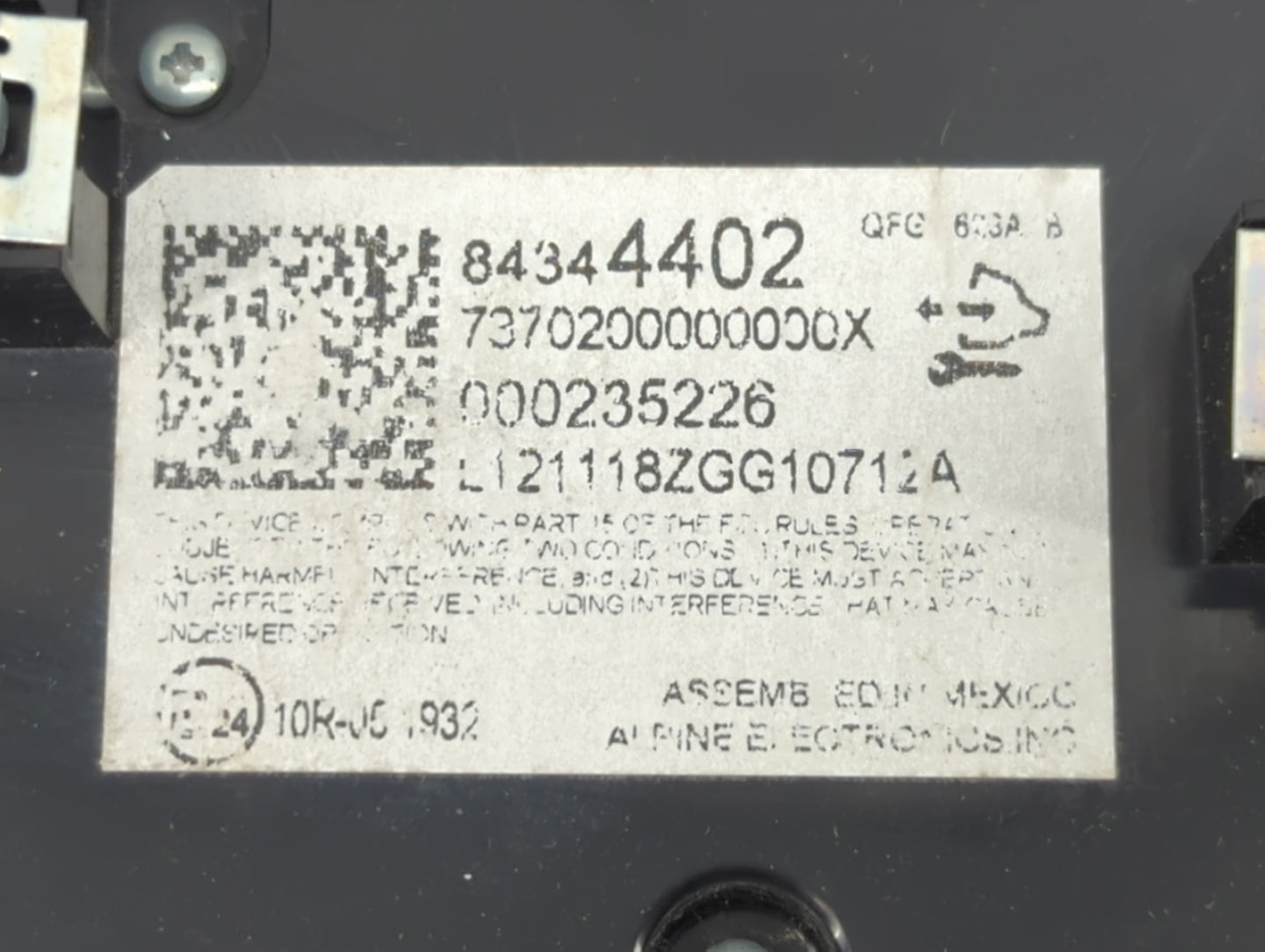 2018-2022 Chevrolet Traverse Climate Control Module Temperature AC/Heater Replacement P/N:84344402 7370200000000X Fits OEM U