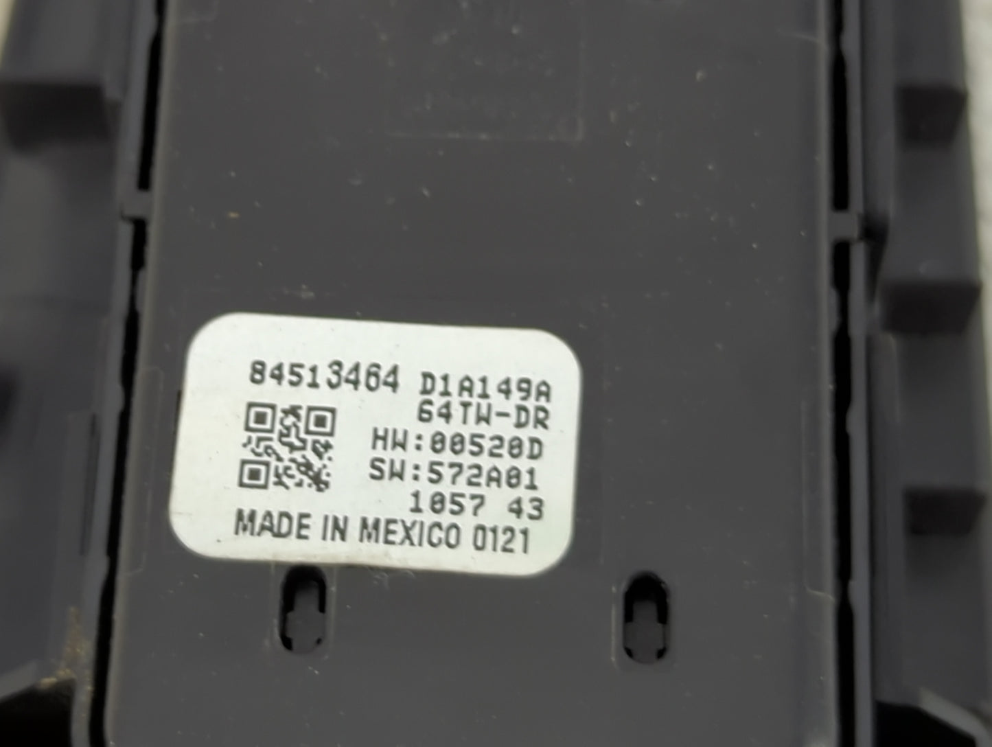 2021 Chevrolet Traverse Master Power Window Switch Replacement Driver Side Left P/N:84513464 D1A149A, 64TW-DR, HW:00520D Fit