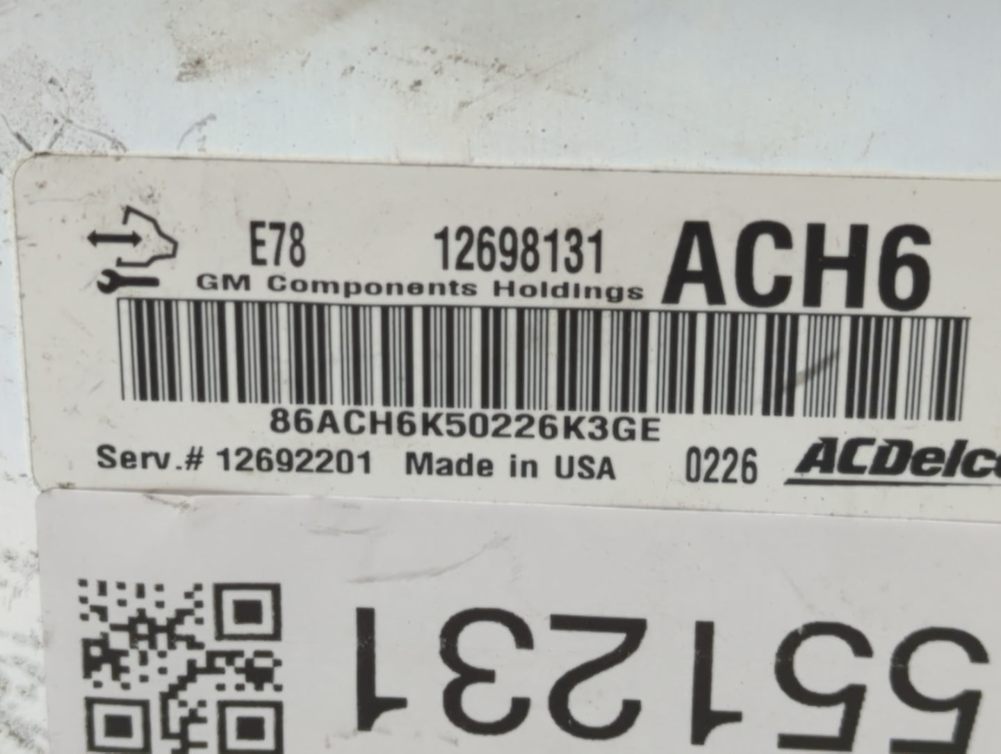 2017-2021 Chevrolet Trax PCM Engine Control Computer ECU ECM PCU OEM P/N:12698131 Fits Fits 2017 2018 2019 2020 2021 OEM Use