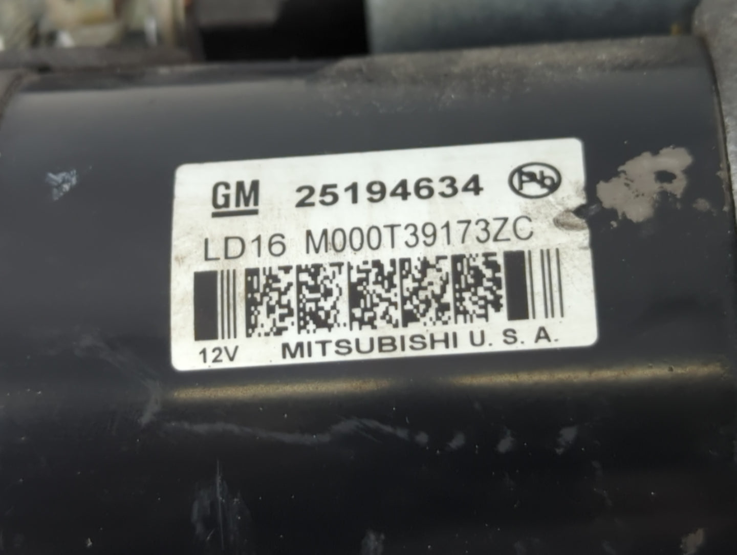 2013-2021 Chevrolet Trax Car Starter Motor Solenoid OEM P/N:M000T39173ZC 25194634 Fits OEM Used Auto Parts - Oemusedautopart