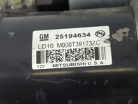 2013-2021 Chevrolet Trax Car Starter Motor Solenoid OEM P/N:M000T39173ZC 25194634 Fits OEM Used Auto Parts - Oemusedautopart