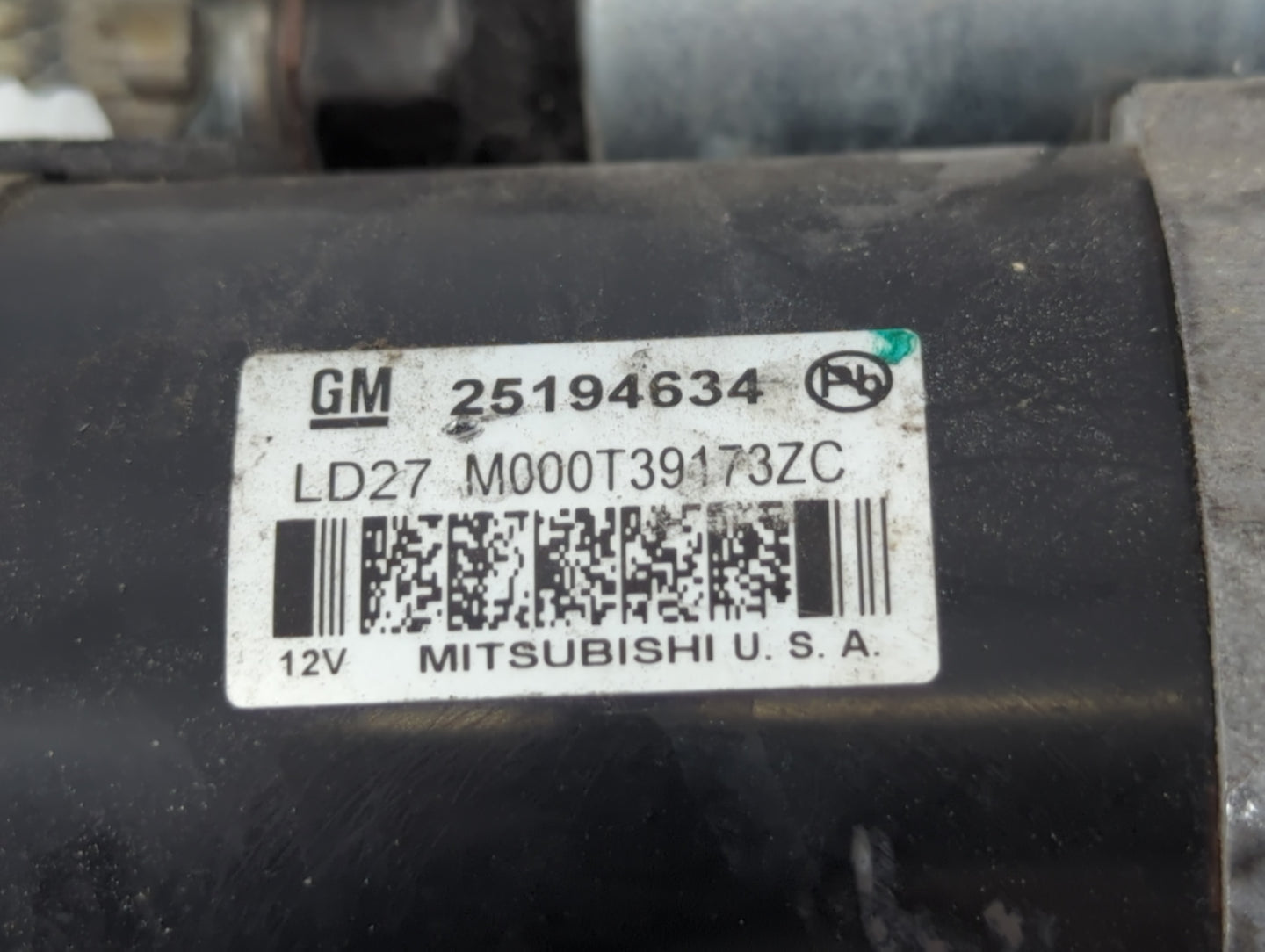 2013-2021 Chevrolet Trax Car Starter Motor Solenoid OEM P/N:M000T39173ZC 25194634 Fits OEM Used Auto Parts - Oemusedautopart