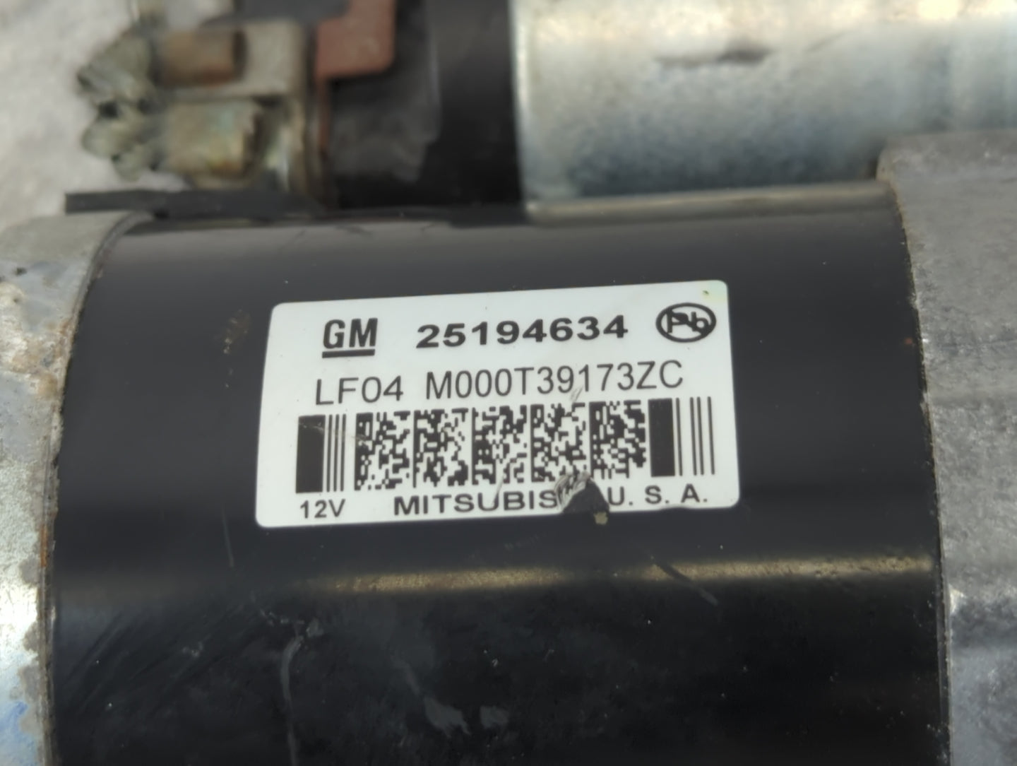 2013-2021 Chevrolet Trax Car Starter Motor Solenoid OEM P/N:M000T39173ZC 25194634 Fits OEM Used Auto Parts - Oemusedautopart