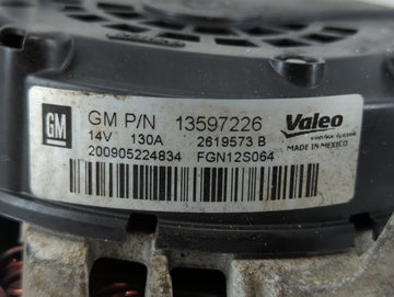 2013-2021 Chevrolet Trax Alternator Replacement Generator Charging Assembly Engine OEM P/N:13597226 Fits OEM Used Auto Parts