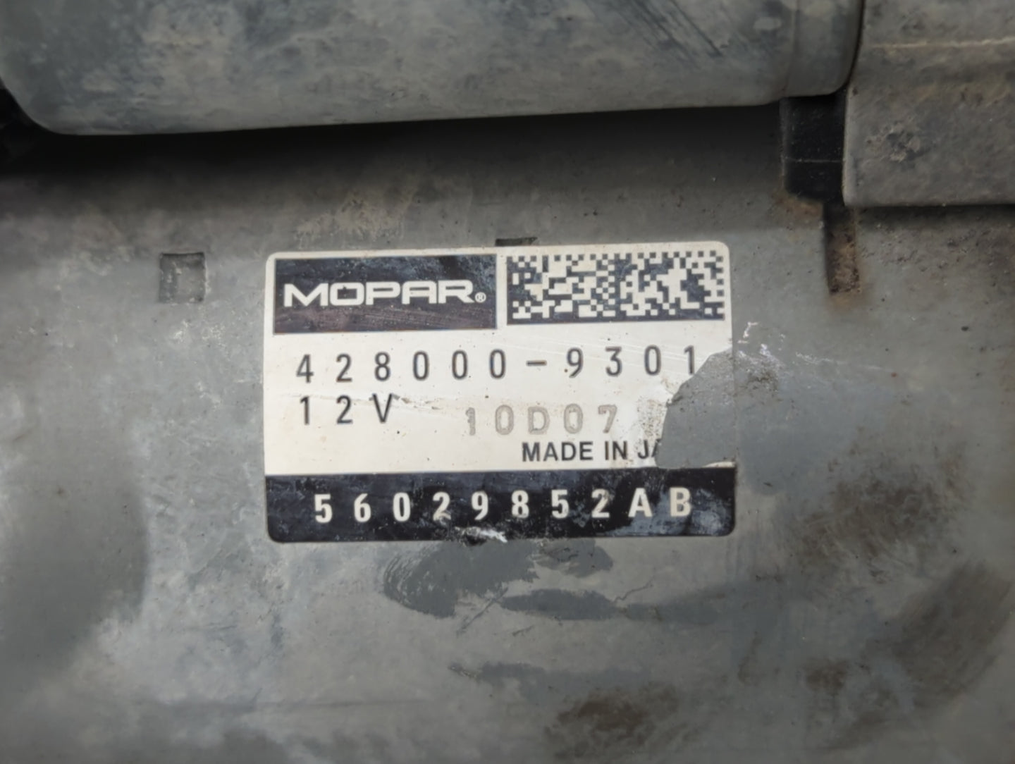 2017-2022 Chrysler 300 Car Starter Motor Solenoid OEM P/N:56029852AB 428000-9301 Fits OEM Used Auto Parts - Oemusedautoparts
