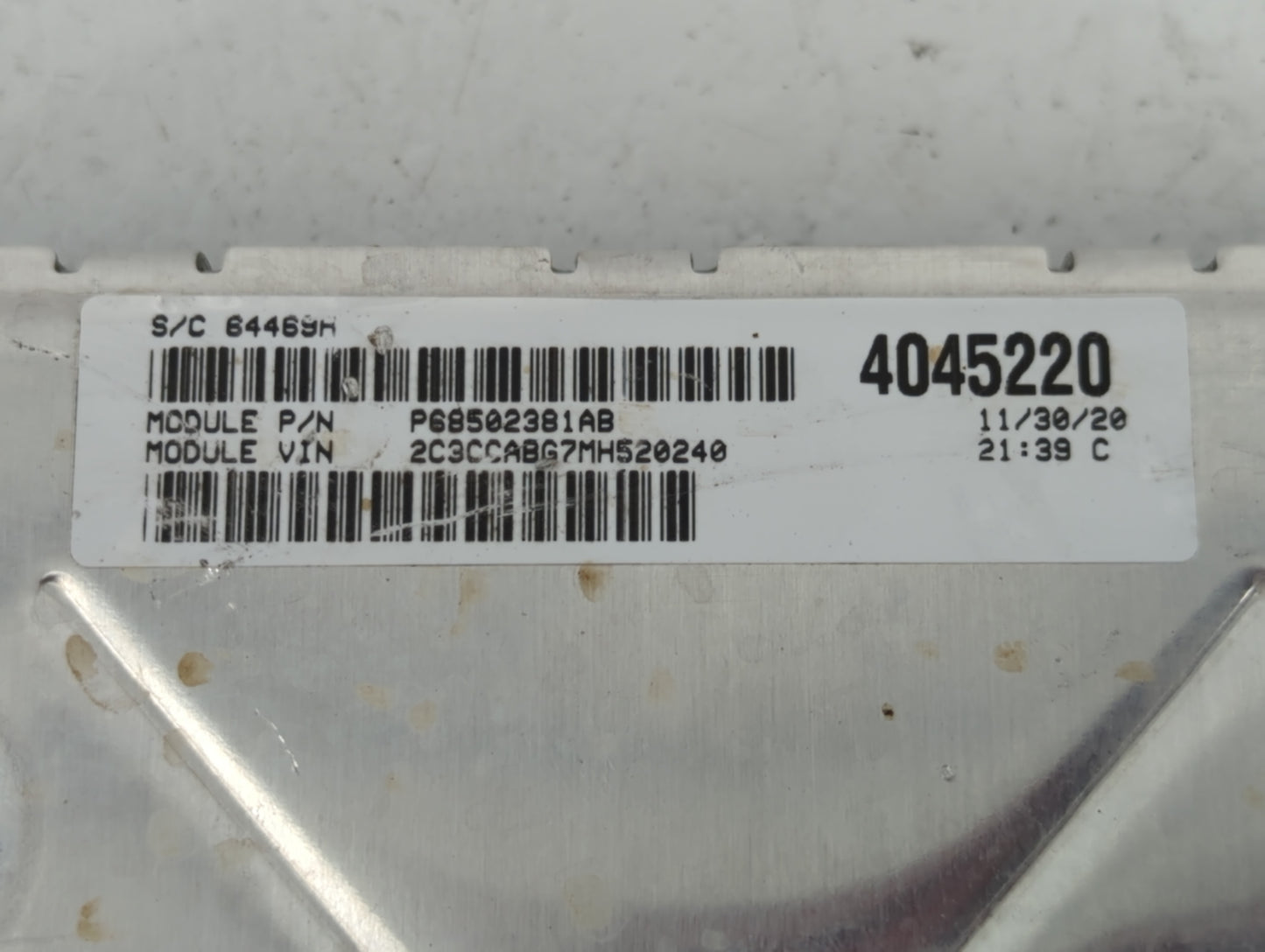 2020-2022 Chrysler 300 PCM Engine Control Computer ECU ECM PCU OEM P/N:P68502381AB 68434924AA Fits Fits 2020 2021 2022 OEM U