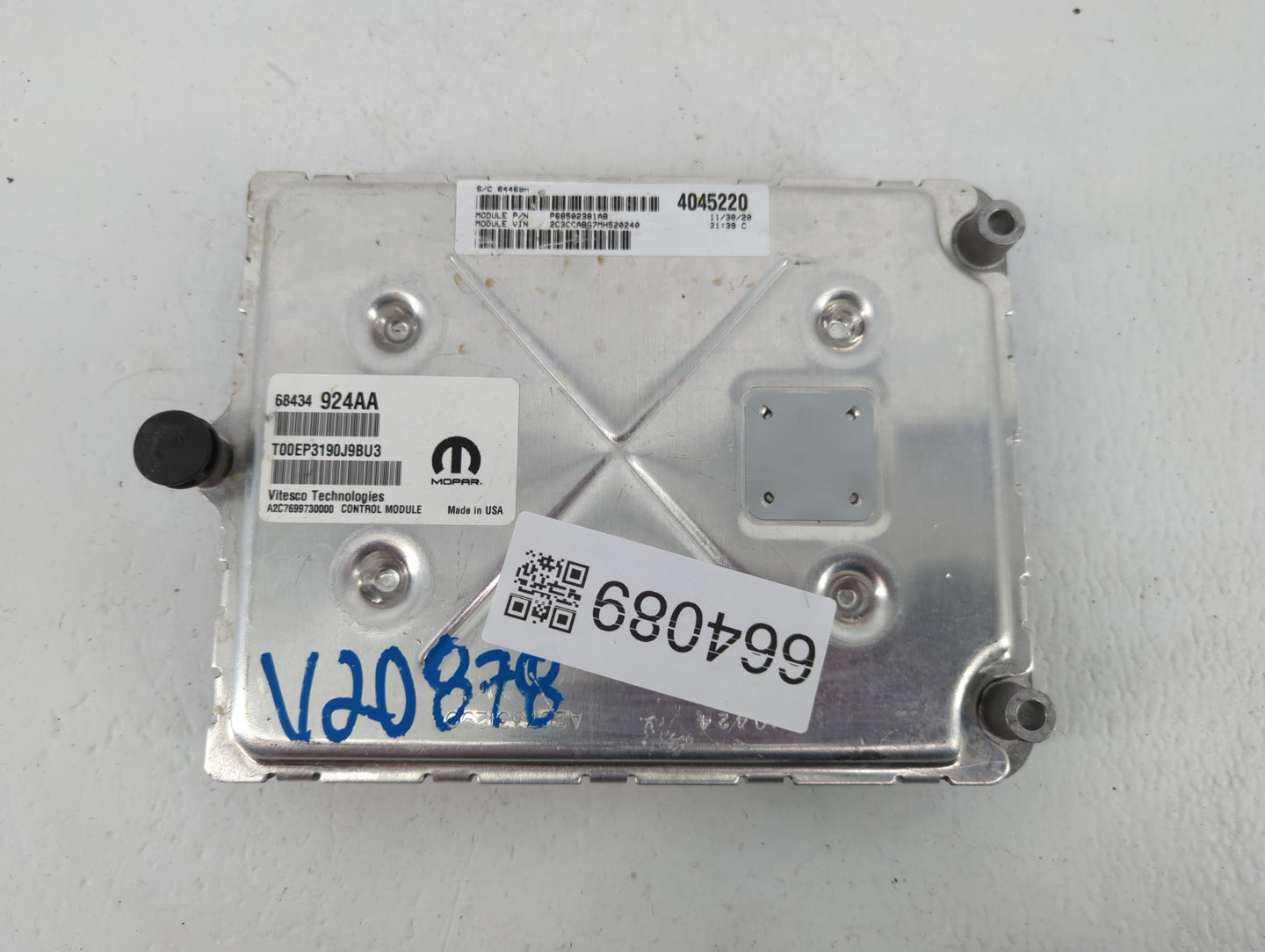 2020-2022 Chrysler 300 PCM Engine Control Computer ECU ECM PCU OEM P/N:P68502381AB 68434924AA Fits Fits 2020 2021 2022 OEM U