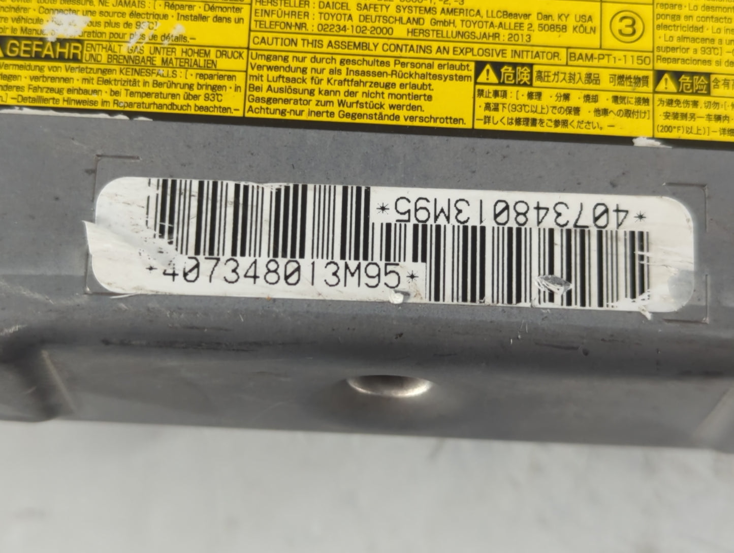 2017-2022 Chrysler Pacifica Air Bag Driver Left Steering Wheel Mounted - Oemusedautoparts1.com